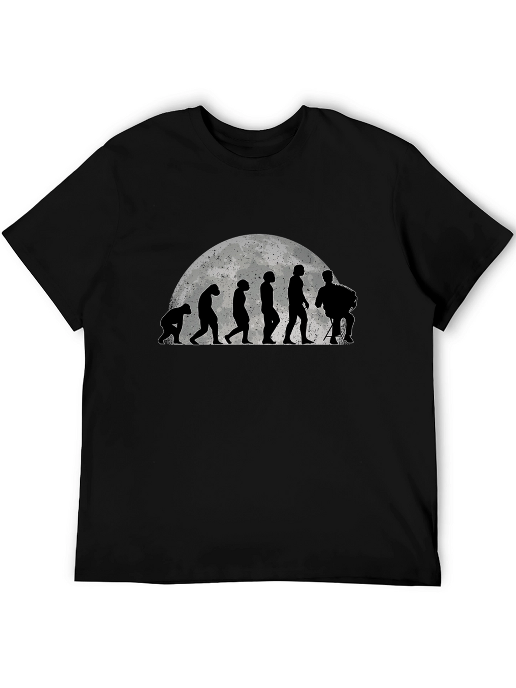 Evolution of Accordion Player T-Shirt