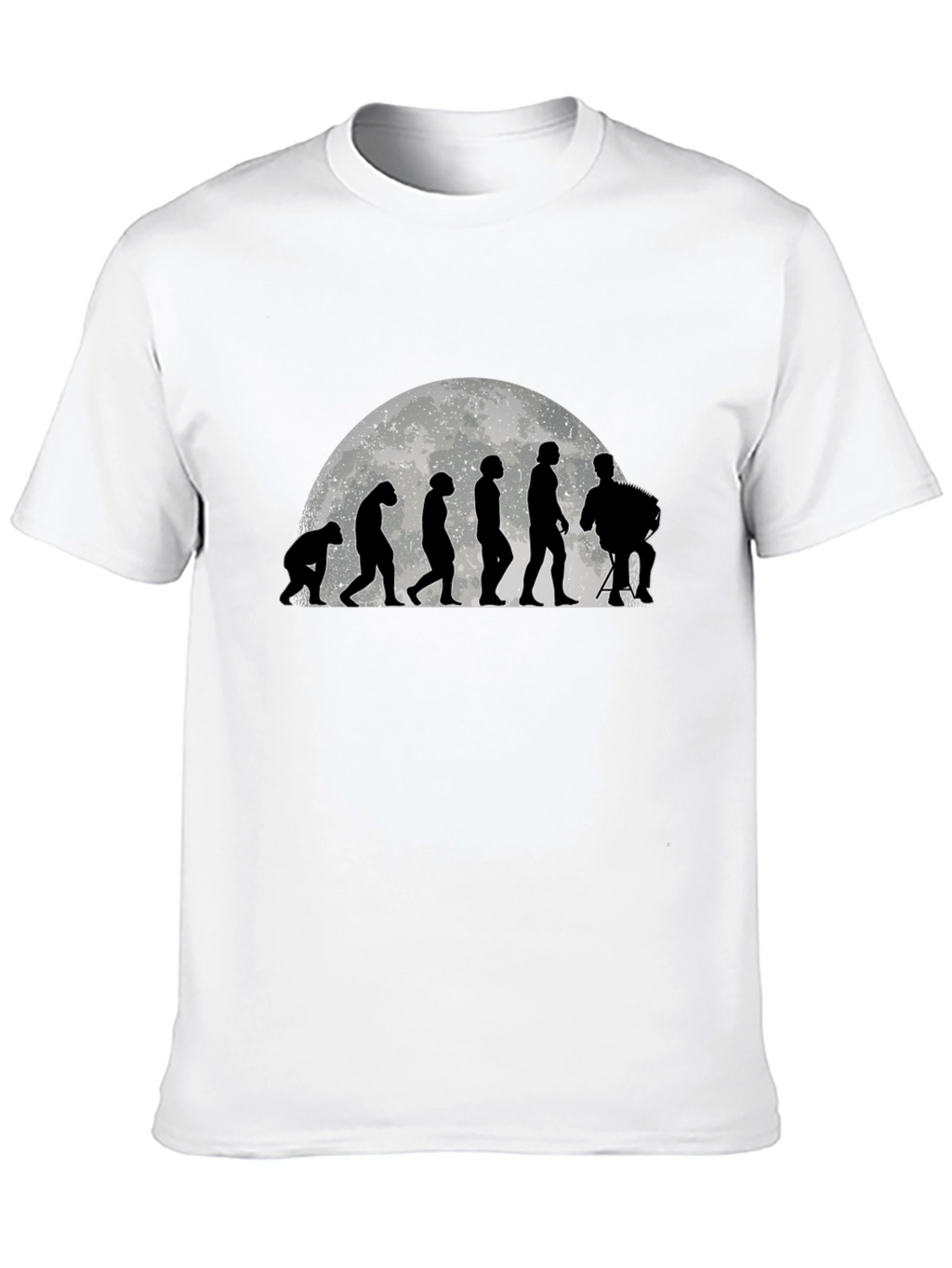 Evolution of Accordion Player T-Shirt