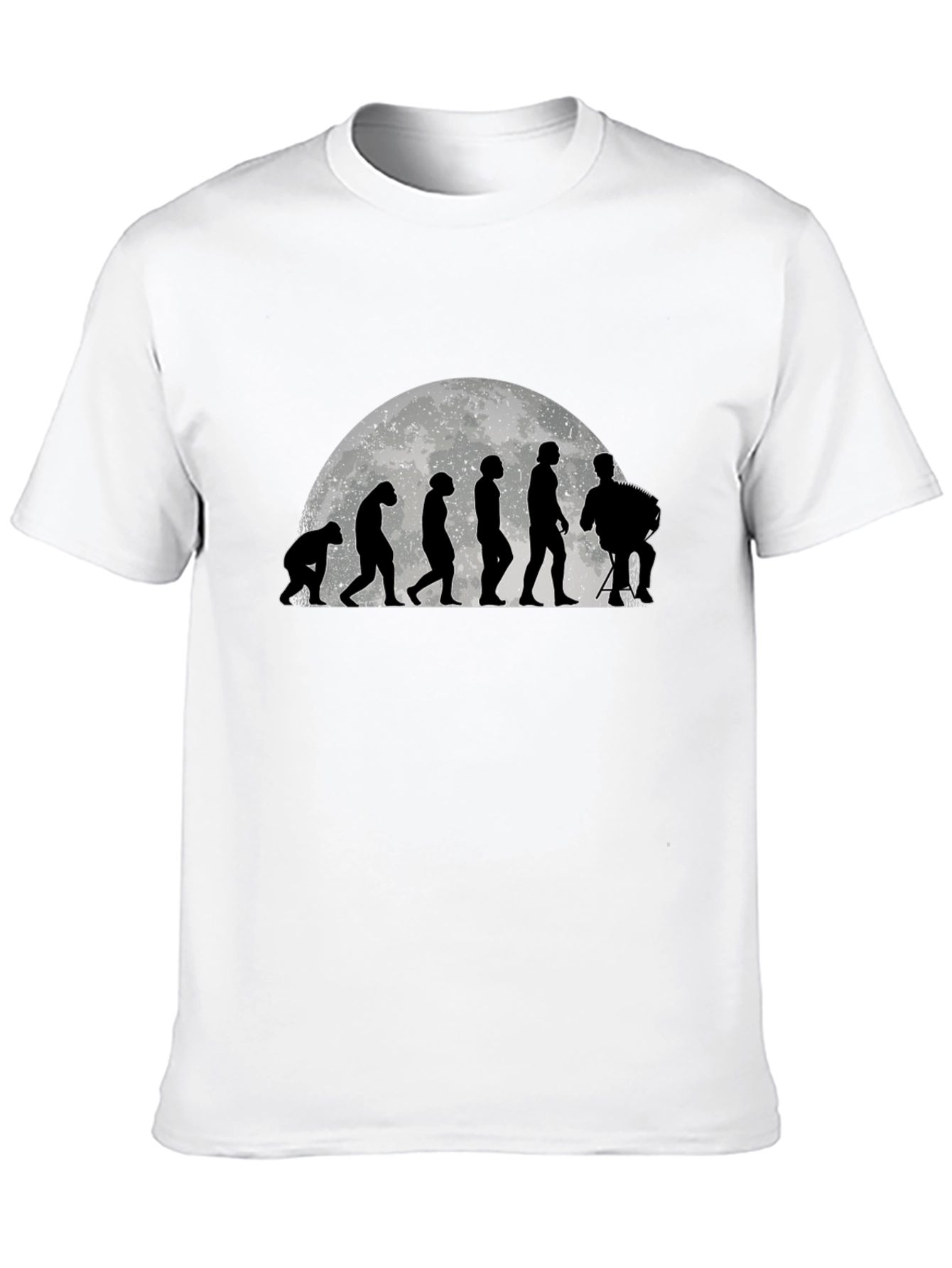 Evolution of Accordion Player T-Shirt