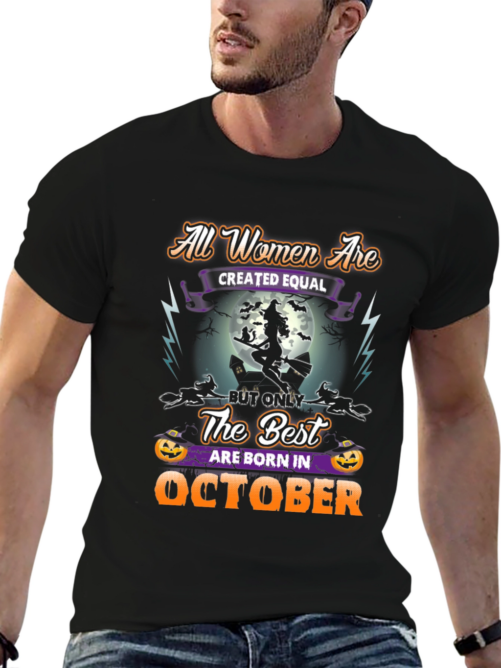 Halloween October Birthday Witch T-Shirt