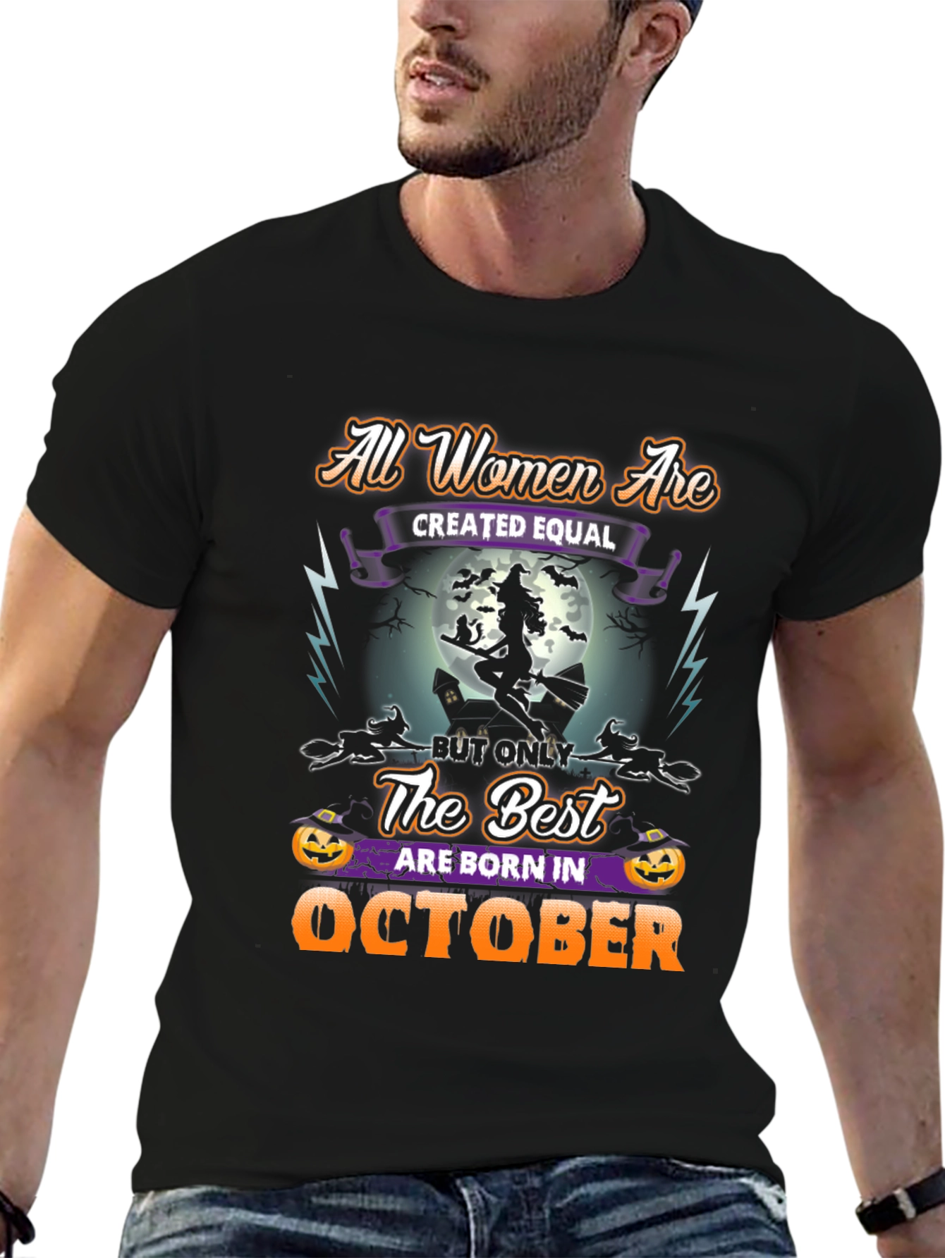 Halloween October Birthday Witch T-Shirt