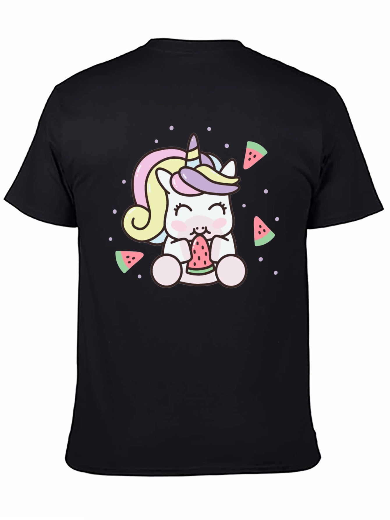 Unicorn Eating Watermelon Graphic Tee - Cute & Comfy
