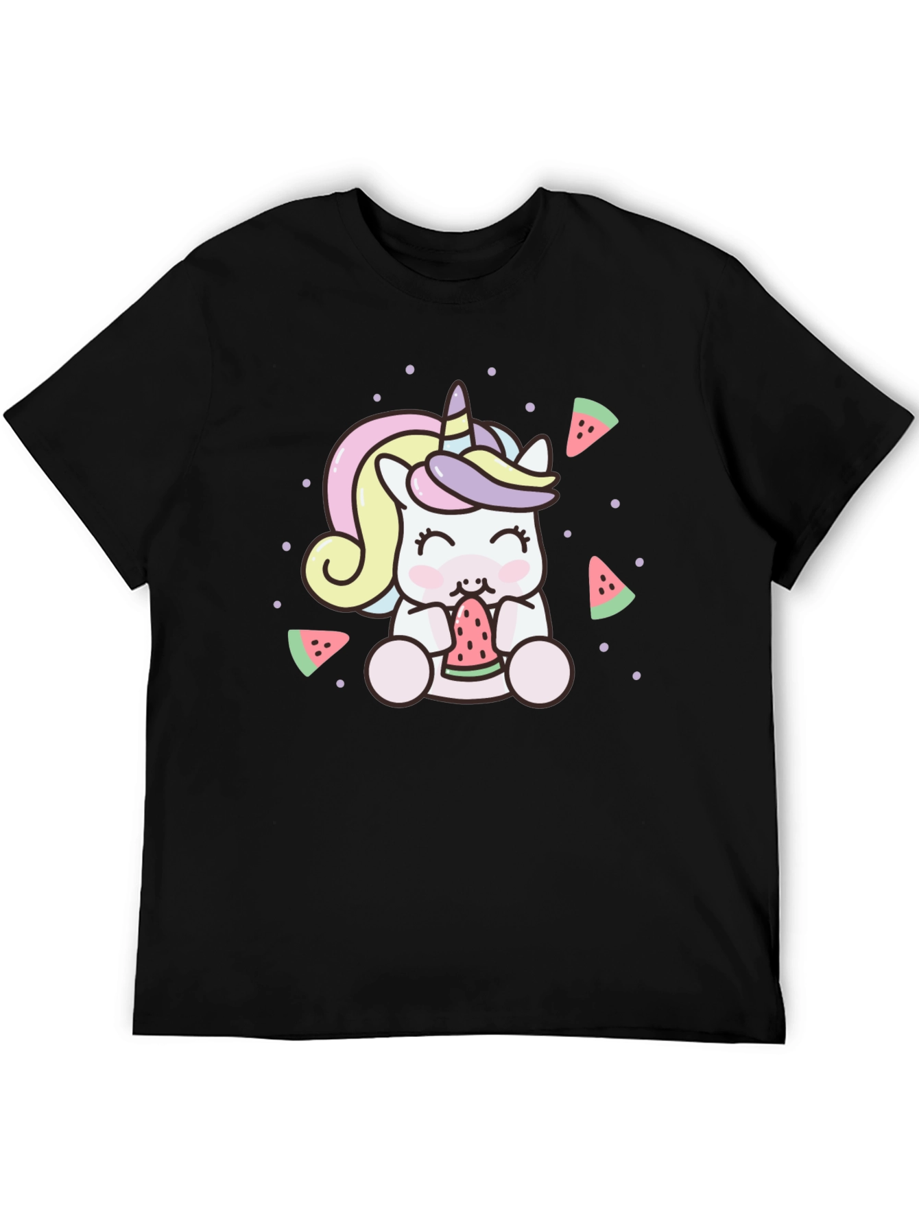 Unicorn Eating Watermelon Graphic Tee - Cute & Comfy