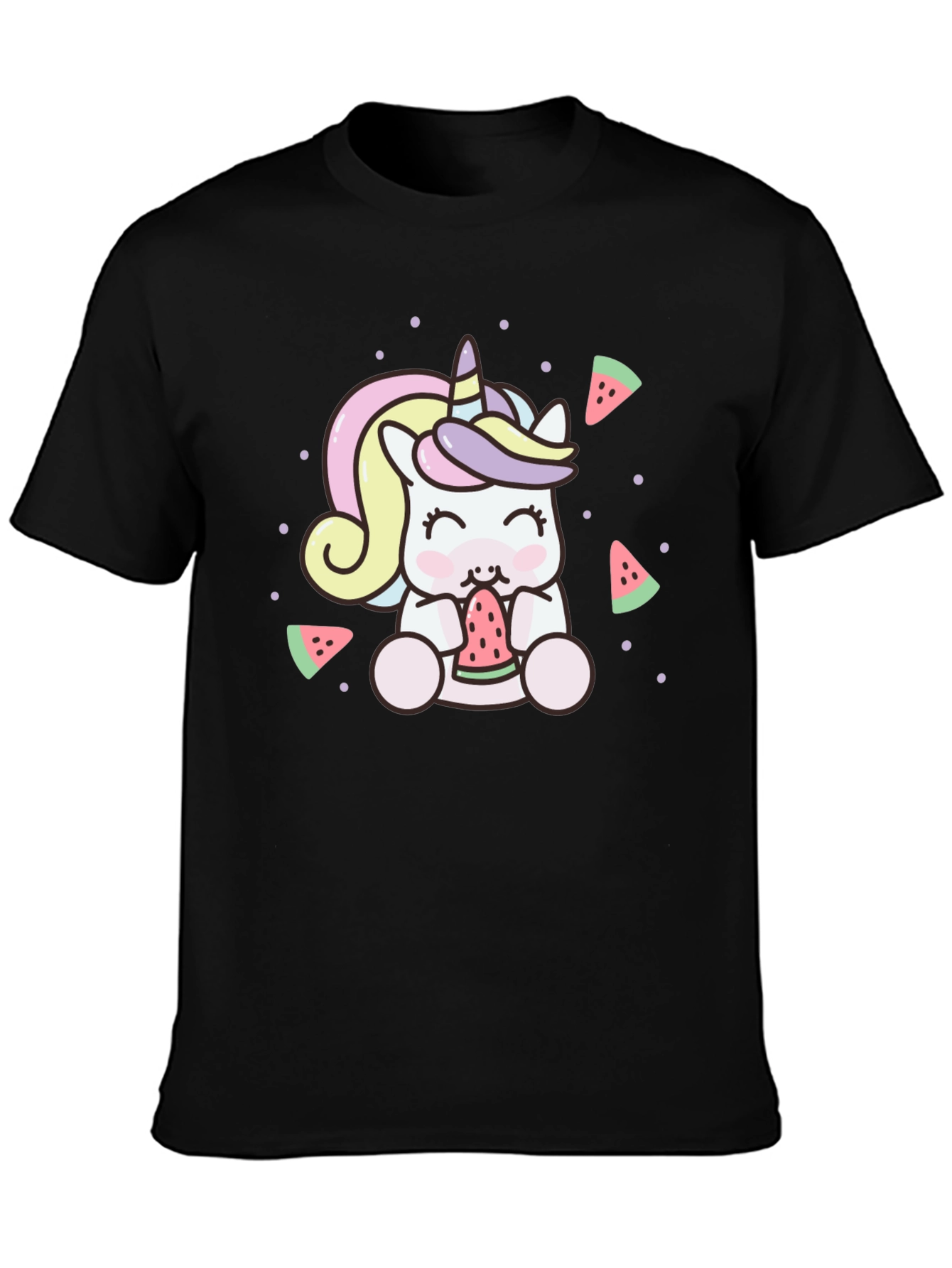 Unicorn Eating Watermelon Graphic Tee - Cute & Comfy