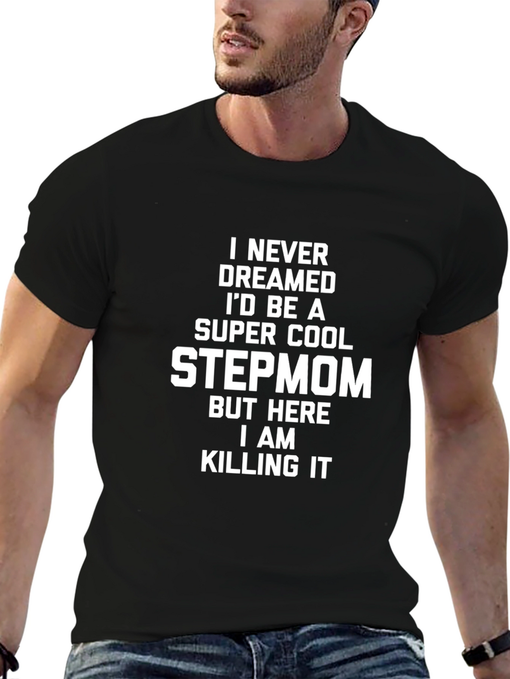 Super Cool Stepmom Graphic Tee - Black