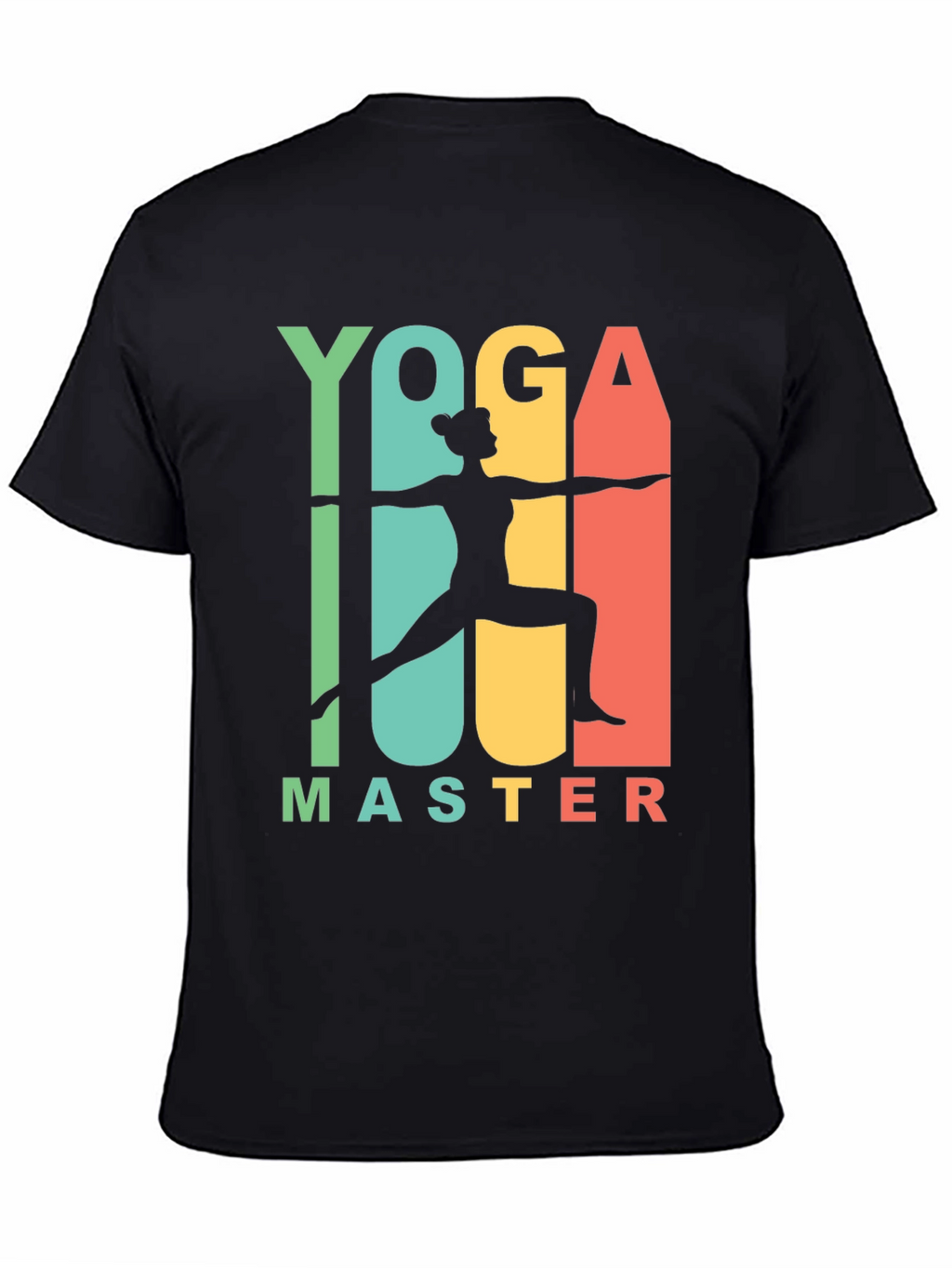 Yoga Master Graphic Tee - Black Cotton T-Shirt