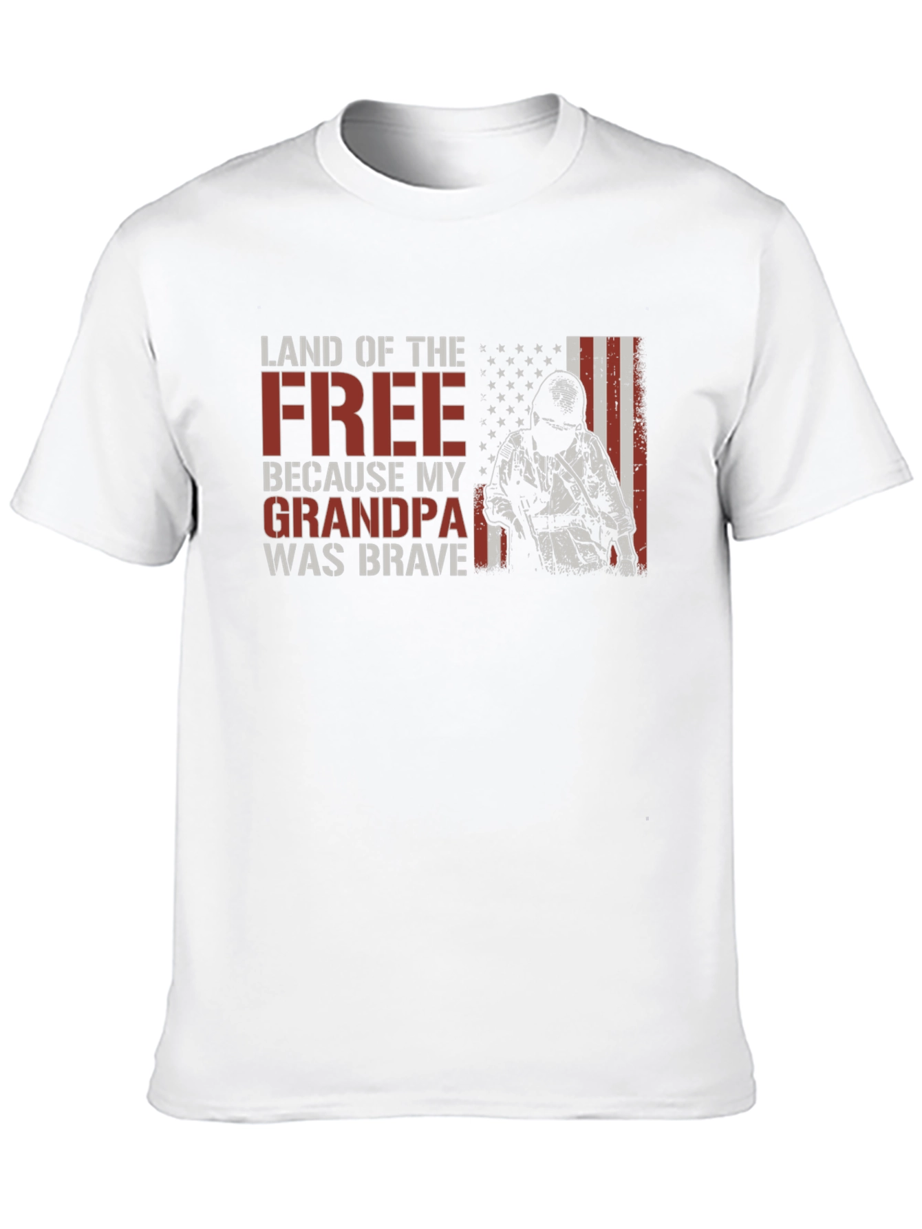 Land of the Free Grandpa Was Brave T-Shirt