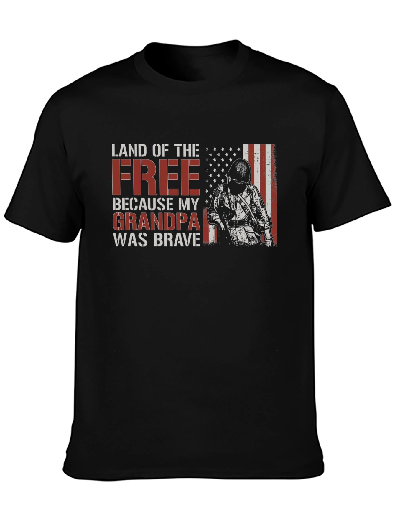 Land of the Free Grandpa Was Brave T-Shirt
