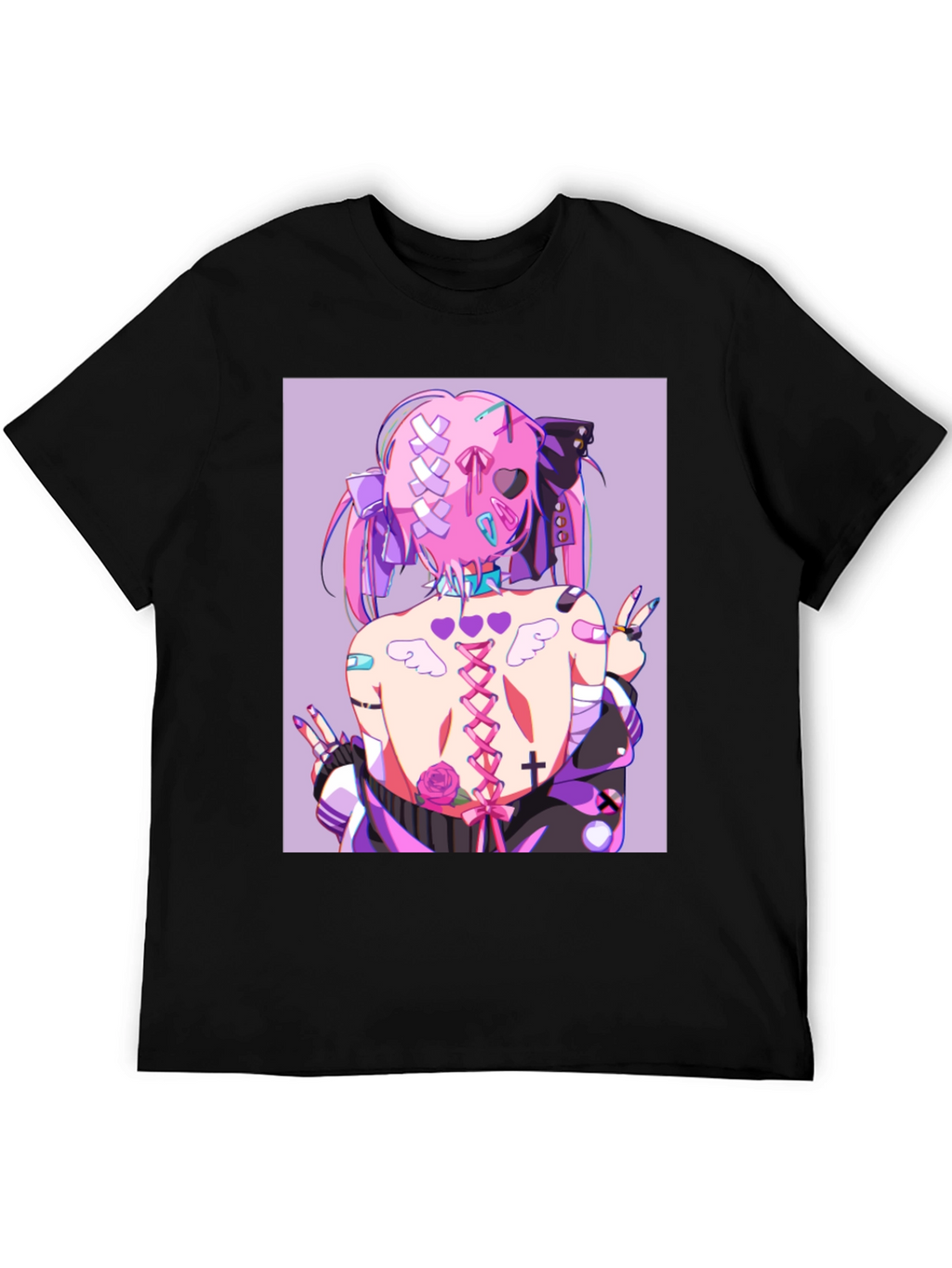 Anime Style Graphic Print Tee