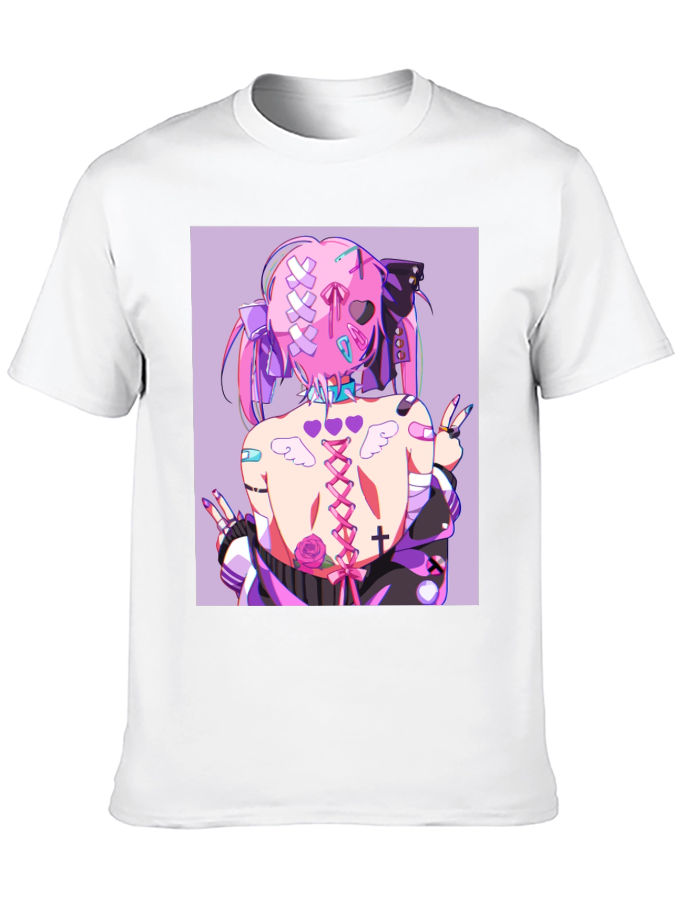Anime Style Graphic Print Tee