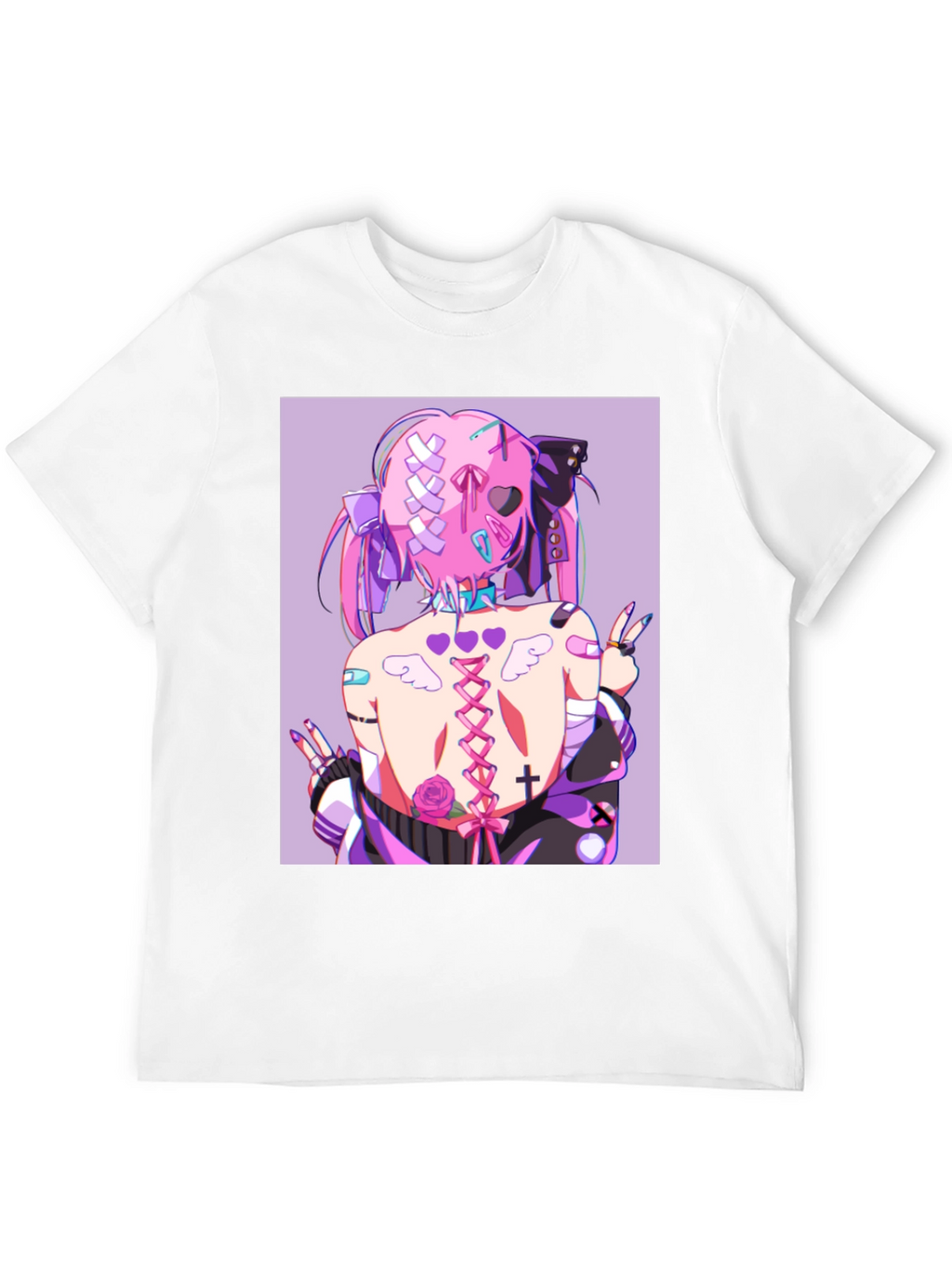 Anime Style Graphic Print Tee