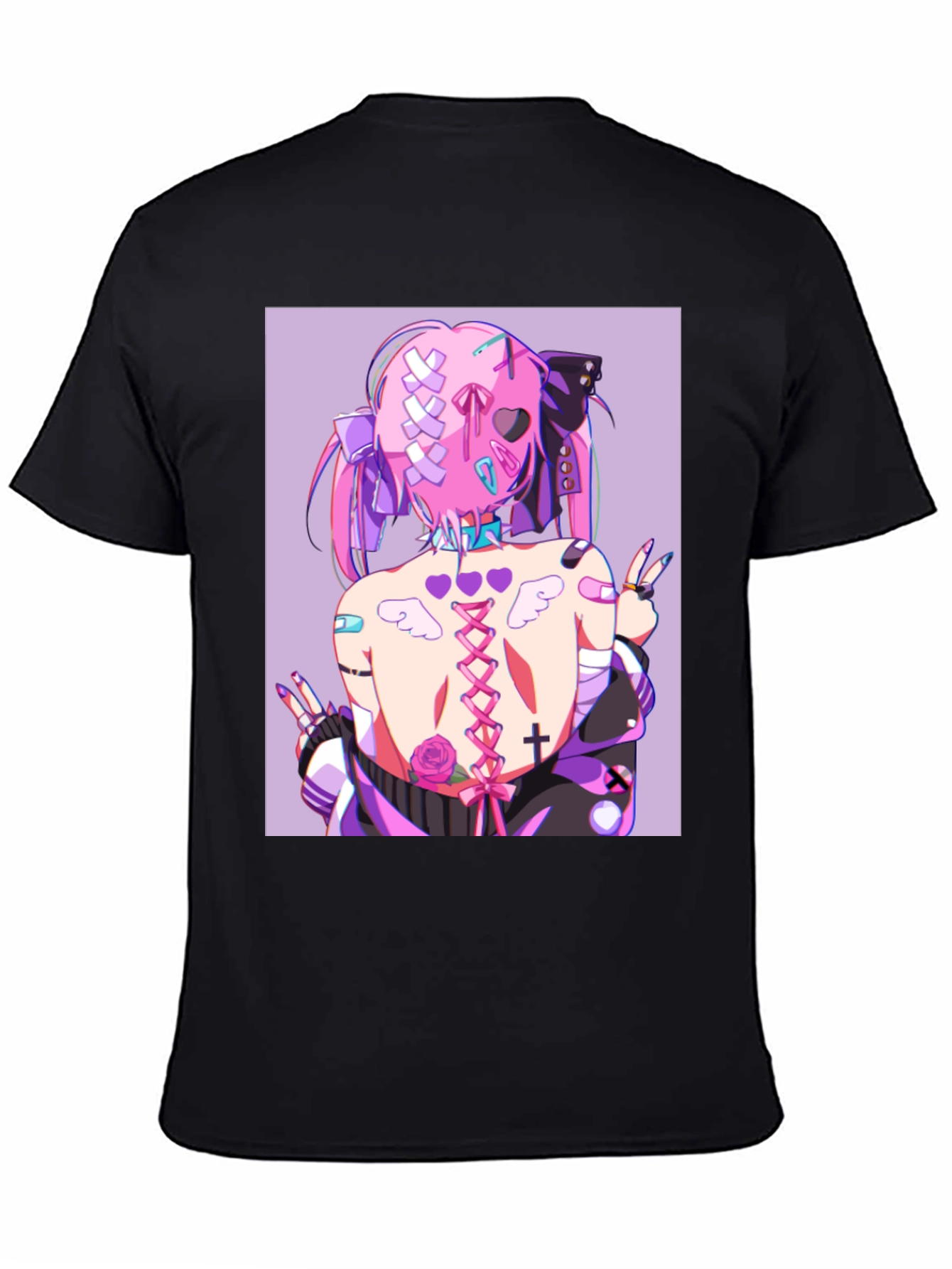 Anime Style Graphic Print Tee