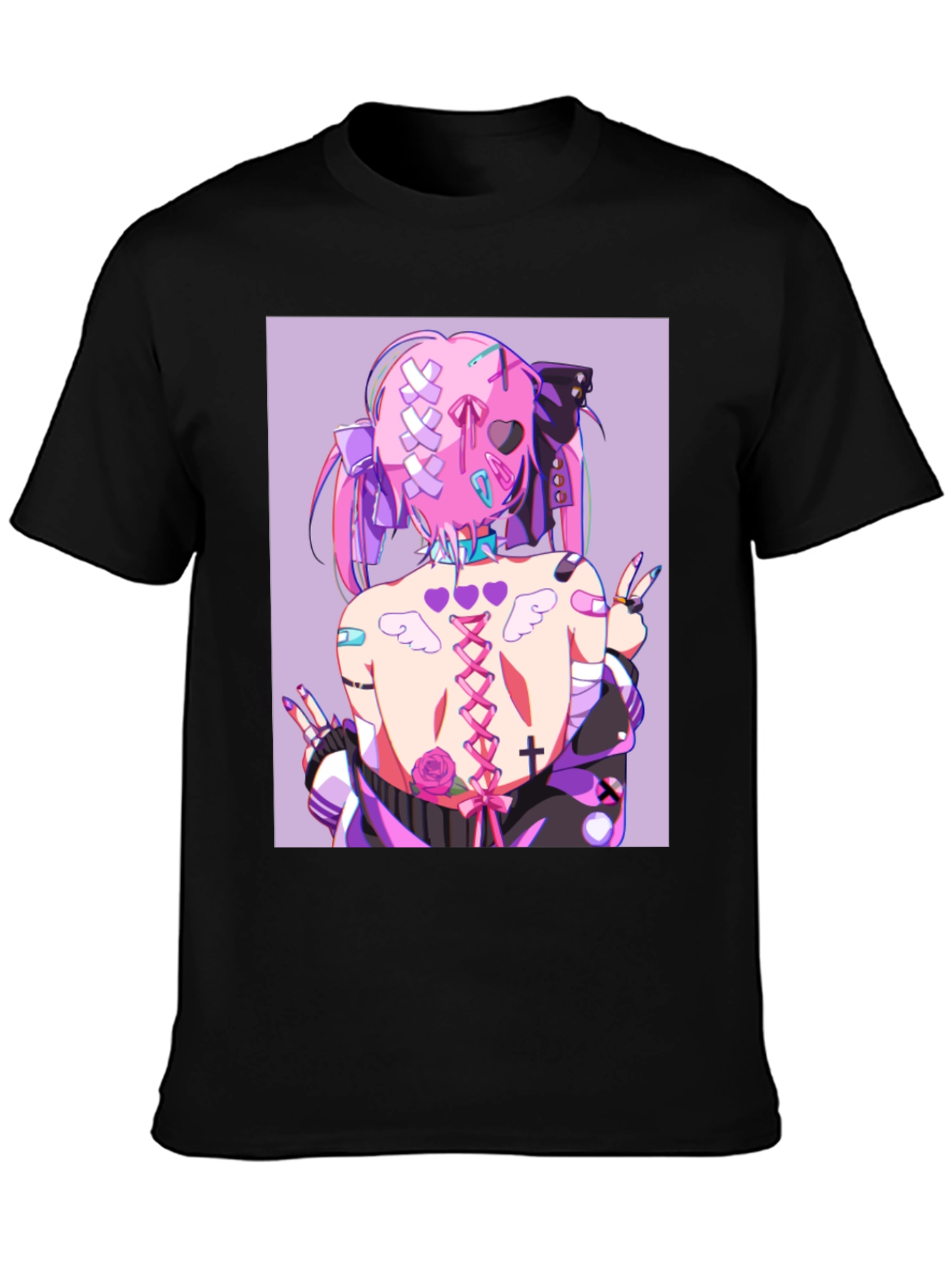 Anime Style Graphic Print Tee
