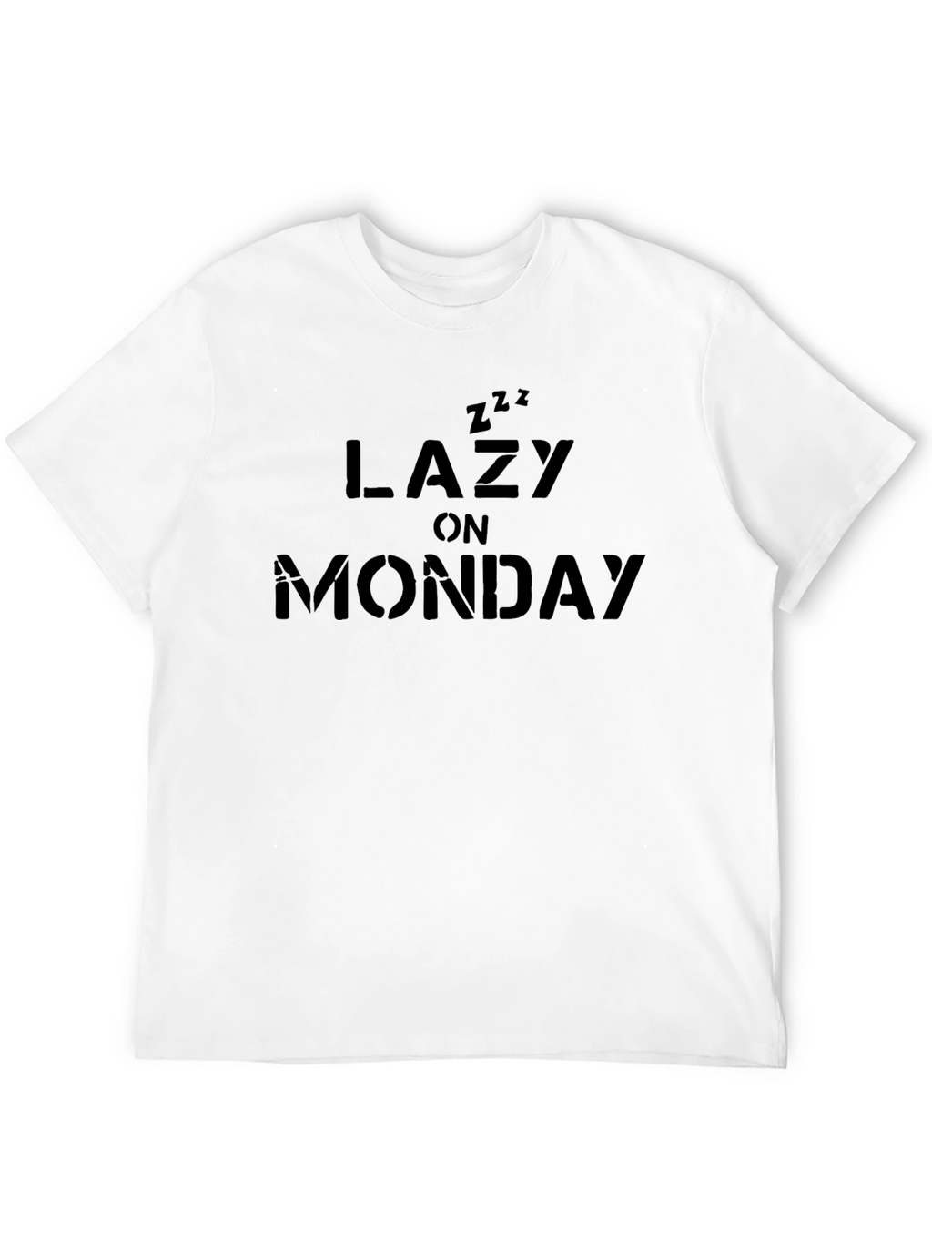 Lazy On Monday Black Graphic T-Shirt