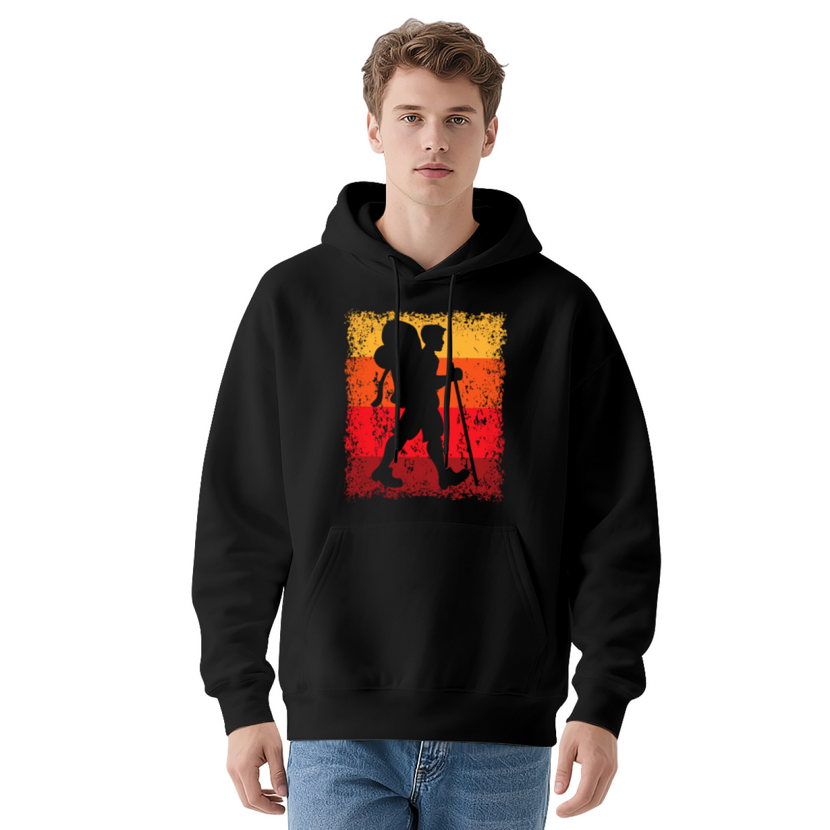 Modern Style Graphic Hoodie - Eye-Catching Design #0492