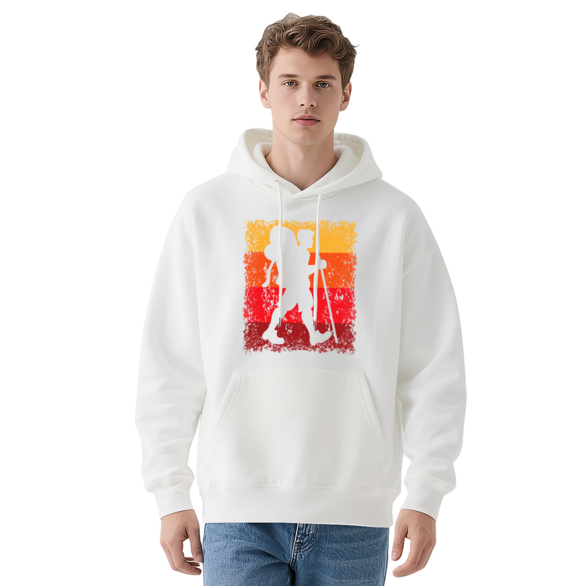 Modern Style Graphic Hoodie - Eye-Catching Design #0492