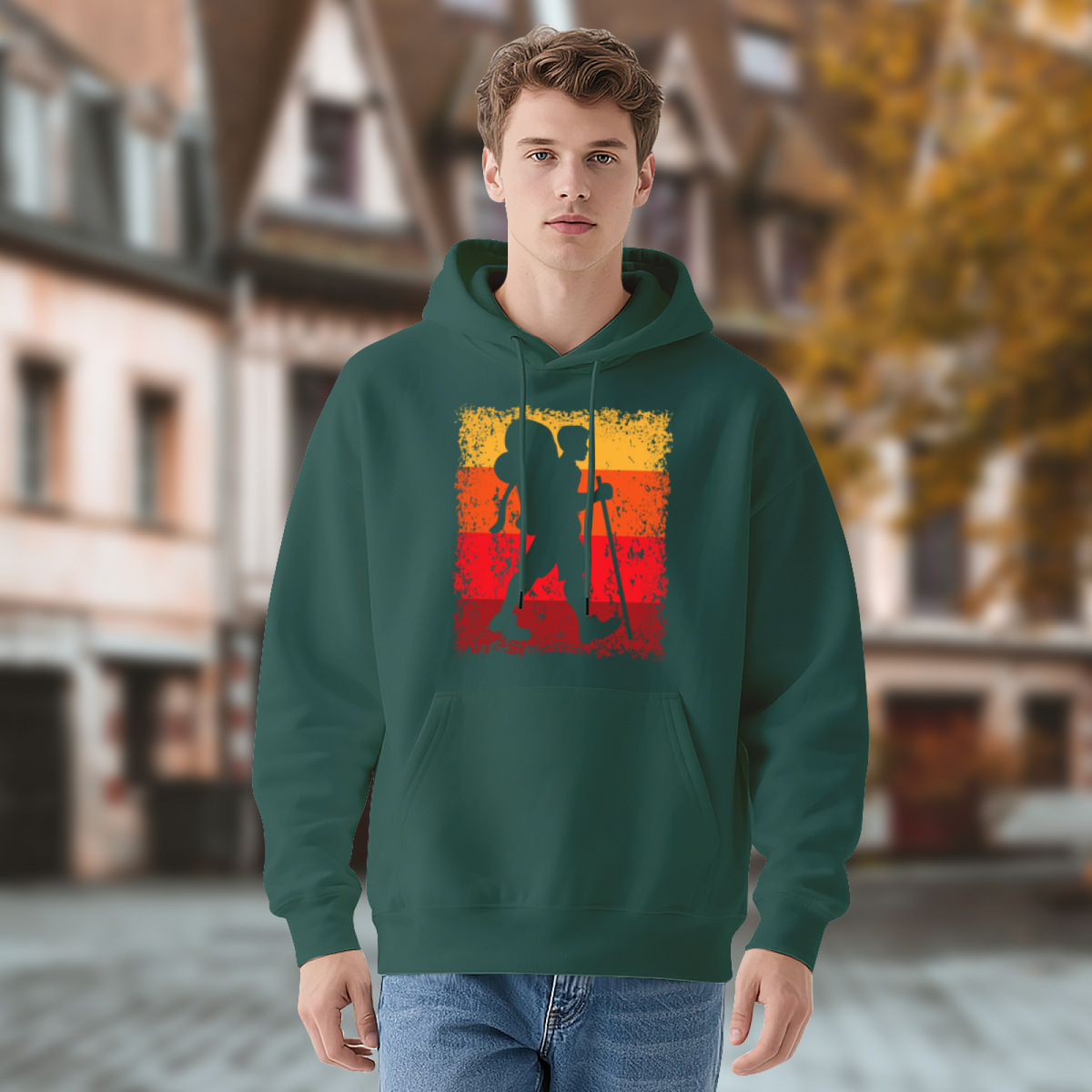 Modern Style Graphic Hoodie - Eye-Catching Design #0492
