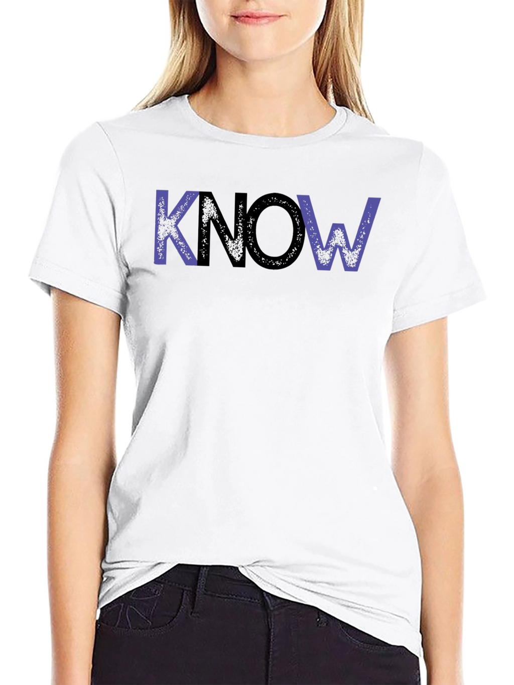 KNOW Graphic Tee - Stylish Black Cotton T-Shirt