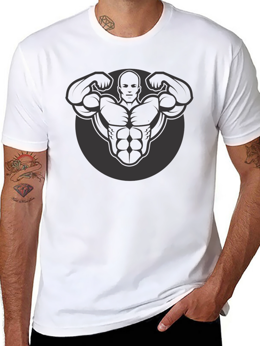 Black Gym Body Graphic T-Shirt