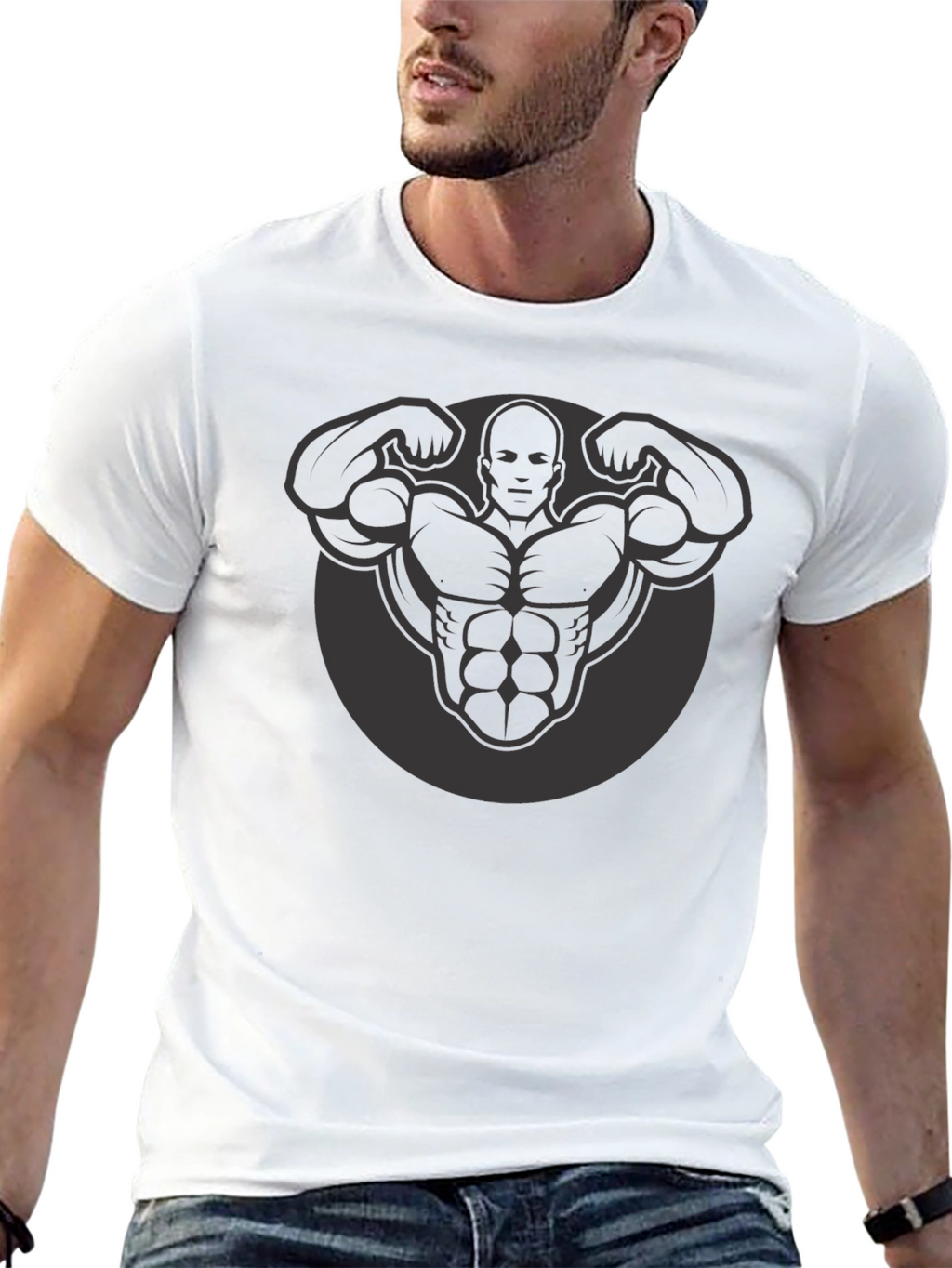 Black Gym Body Graphic T-Shirt