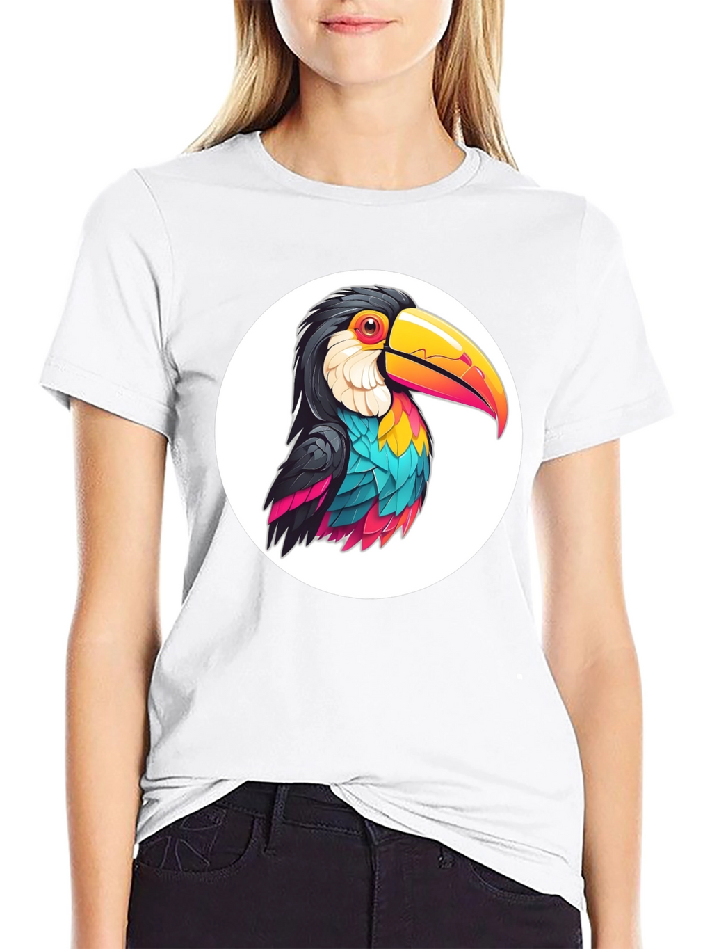 Toucan Graphic Tee - Black Casual T-Shirt