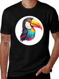 Toucan Graphic Tee - Black Casual T-Shirt