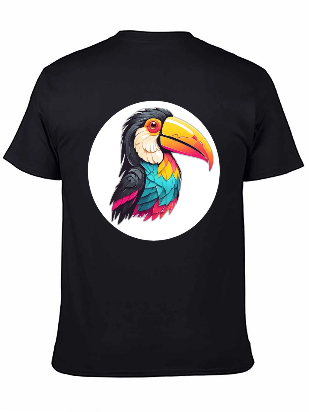 Toucan Graphic Tee - Black Casual T-Shirt