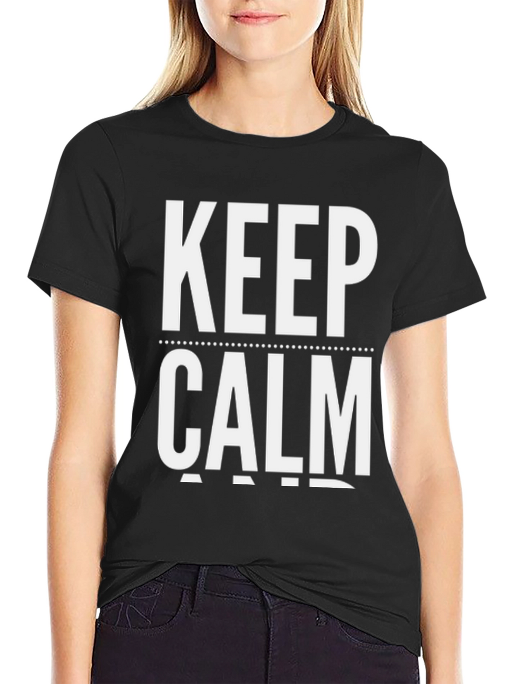 Keep Calm Graphic Tee - Black