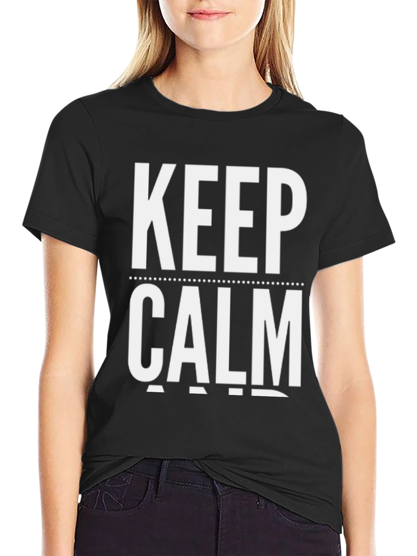 Keep Calm Graphic Tee - Black