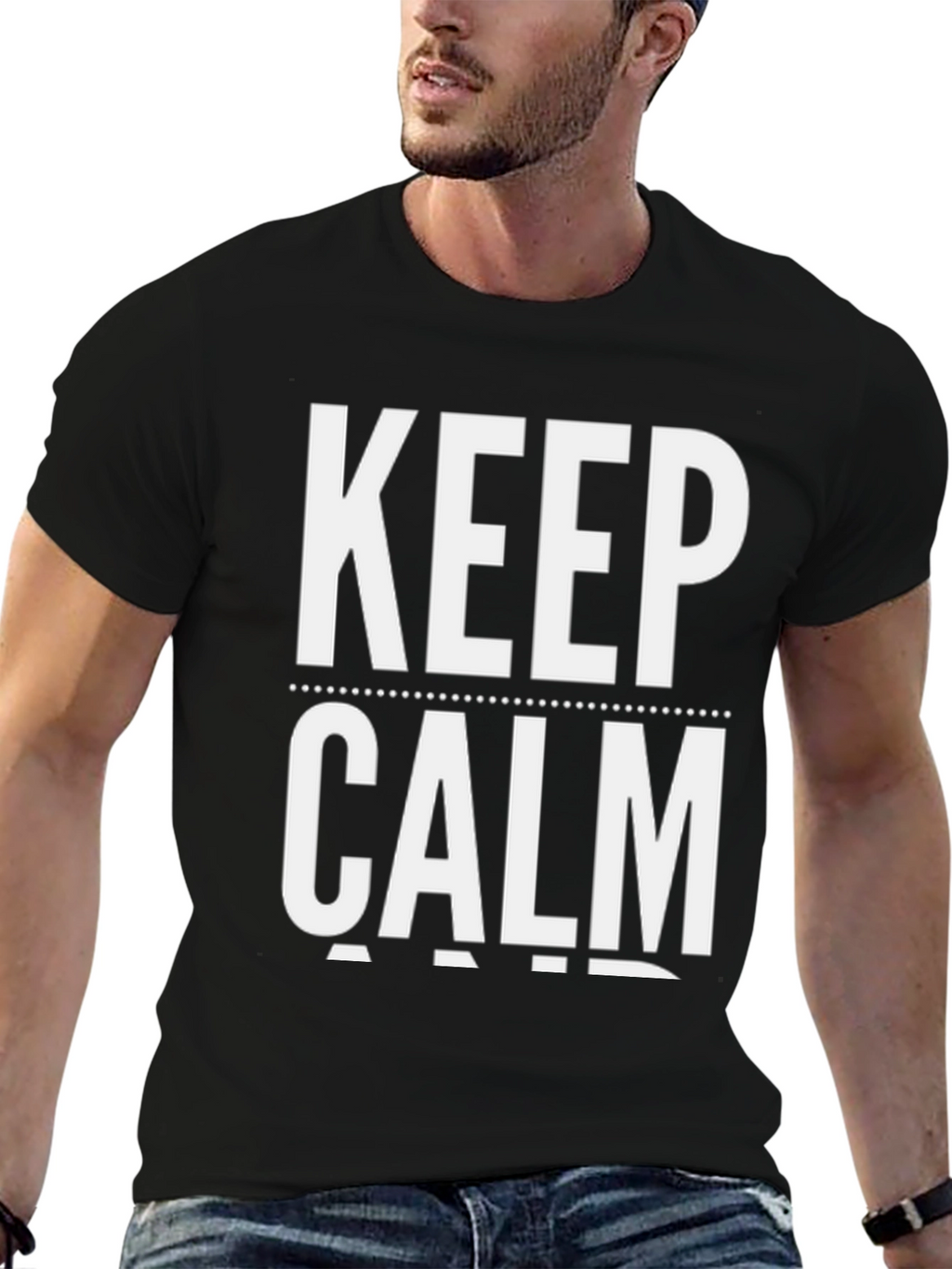Keep Calm Graphic Tee - Black