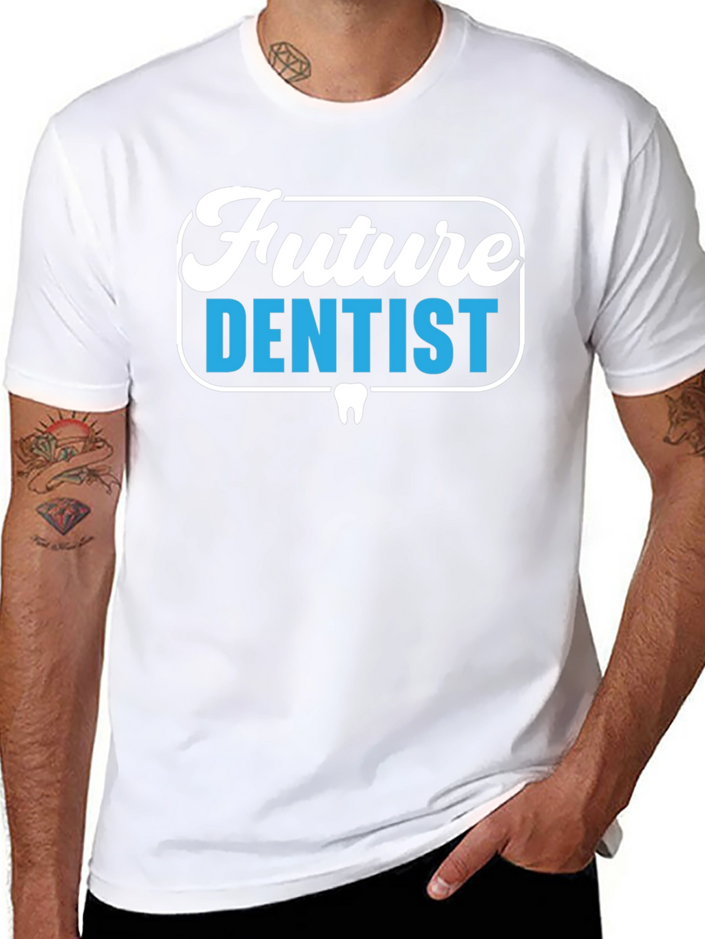 Future Dentist Graphic Tee - Black Cotton T-Shirt
