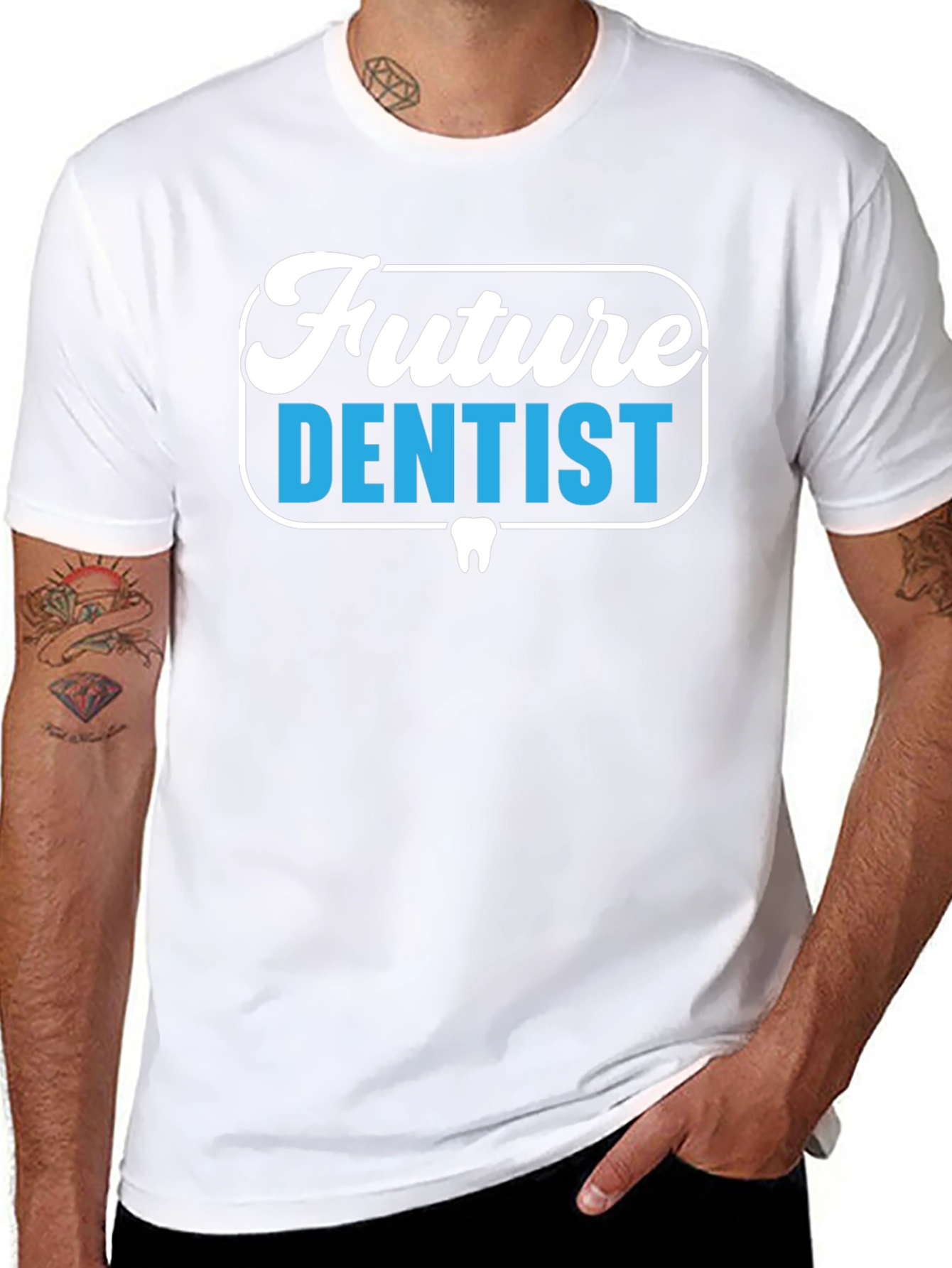 Future Dentist Graphic Tee - Black Cotton T-Shirt