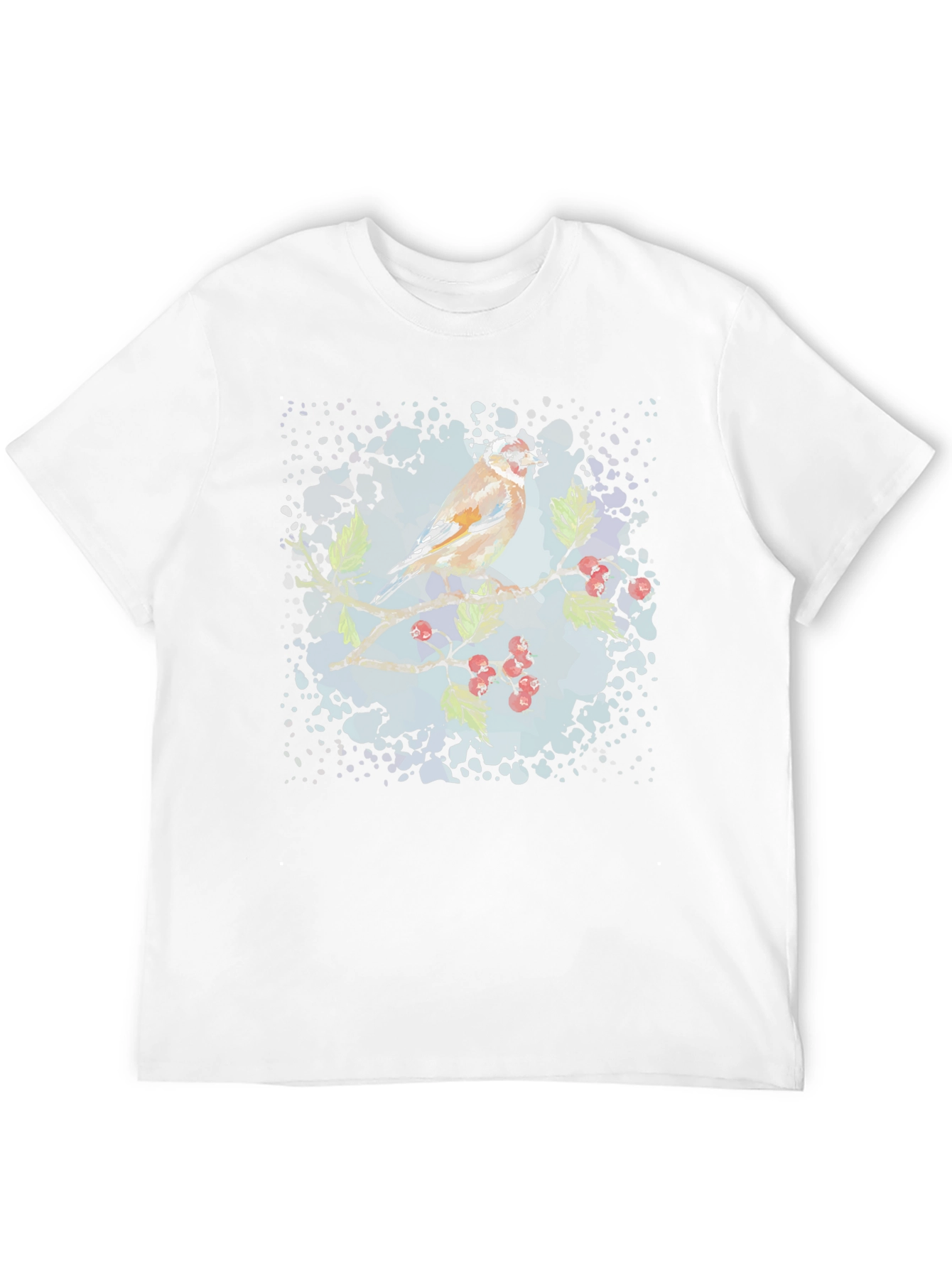 Goldfinch Bird Graphic Black T-Shirt