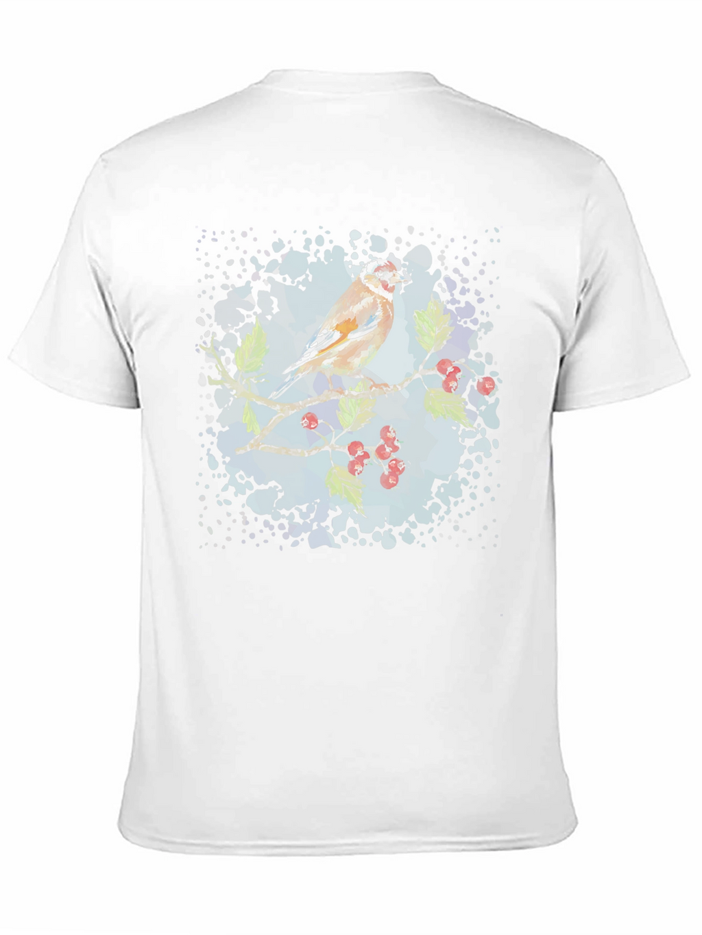 Goldfinch Bird Graphic Black T-Shirt