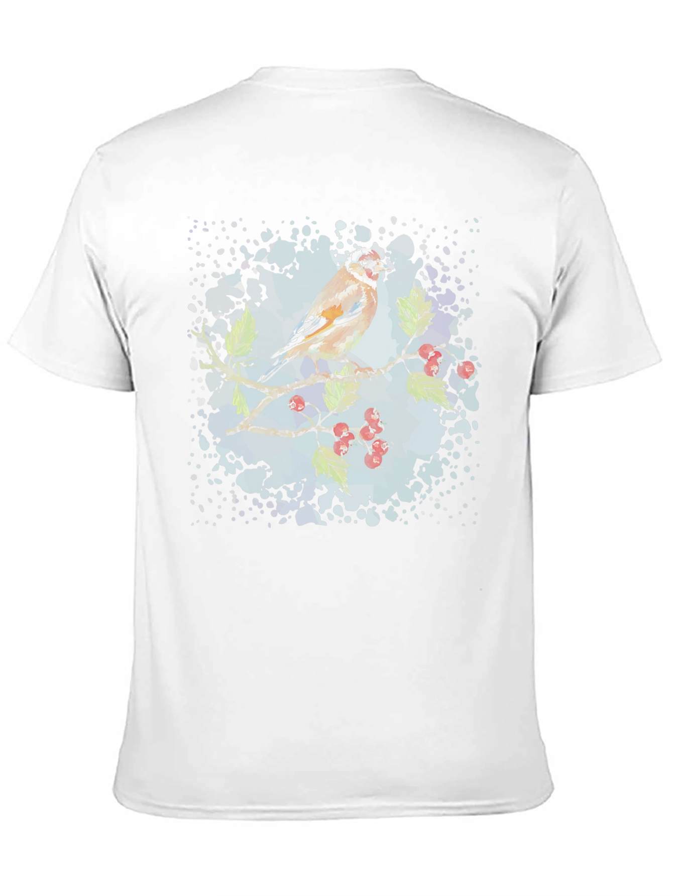 Goldfinch Bird Graphic Black T-Shirt