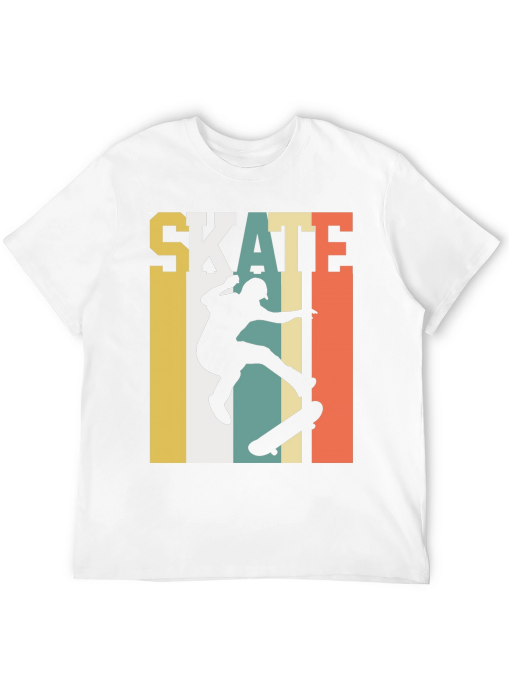 Retro Skateboarding Graphic Tee - Black