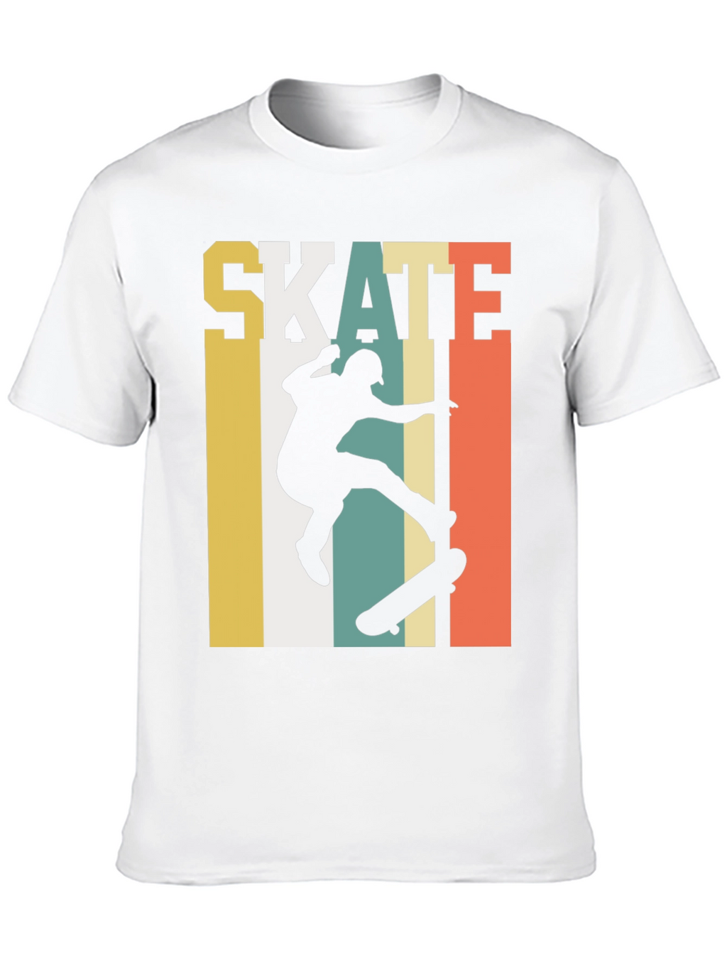 Retro Skateboarding Graphic Tee - Black