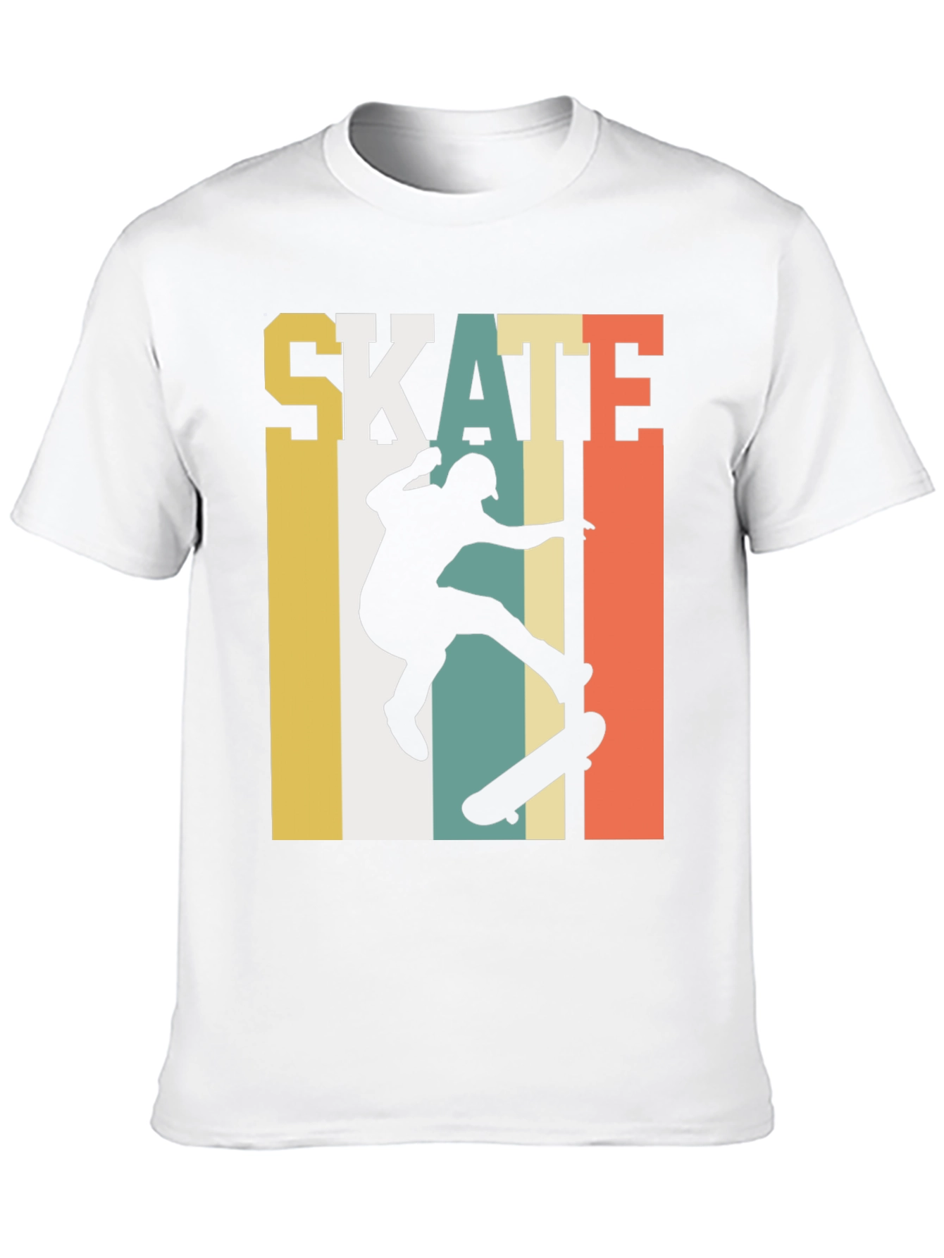 Retro Skateboarding Graphic Tee - Black
