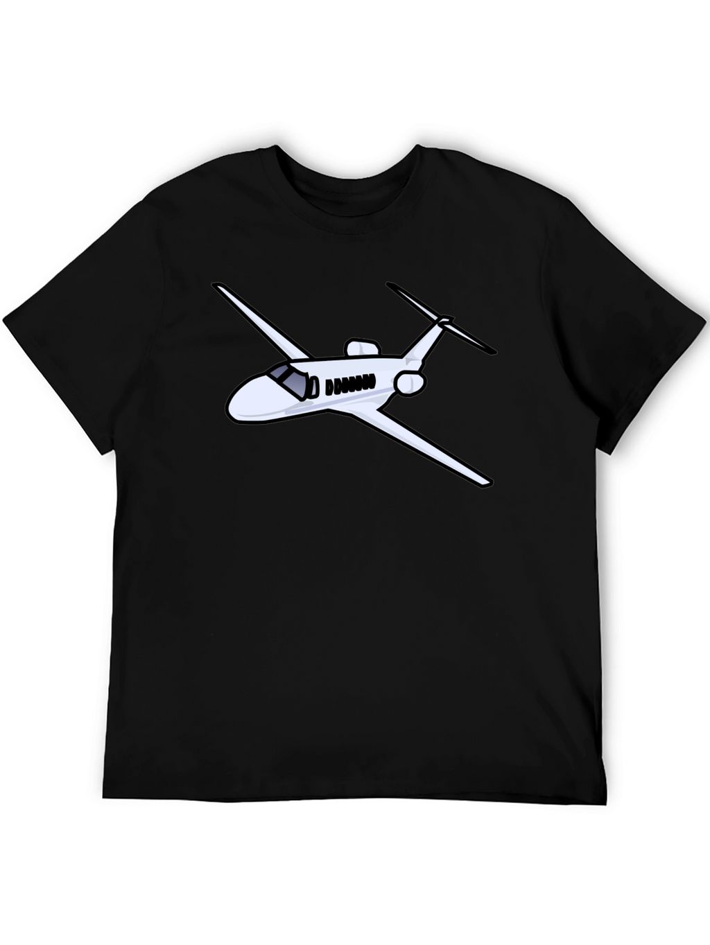 Airplane Graphic Black Tee - Pilot Gift