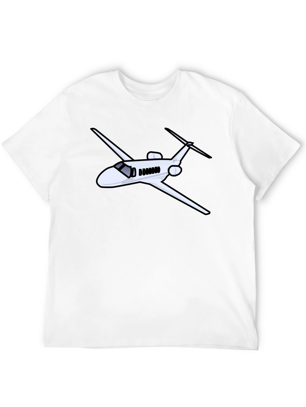 Airplane Graphic Black Tee - Pilot Gift