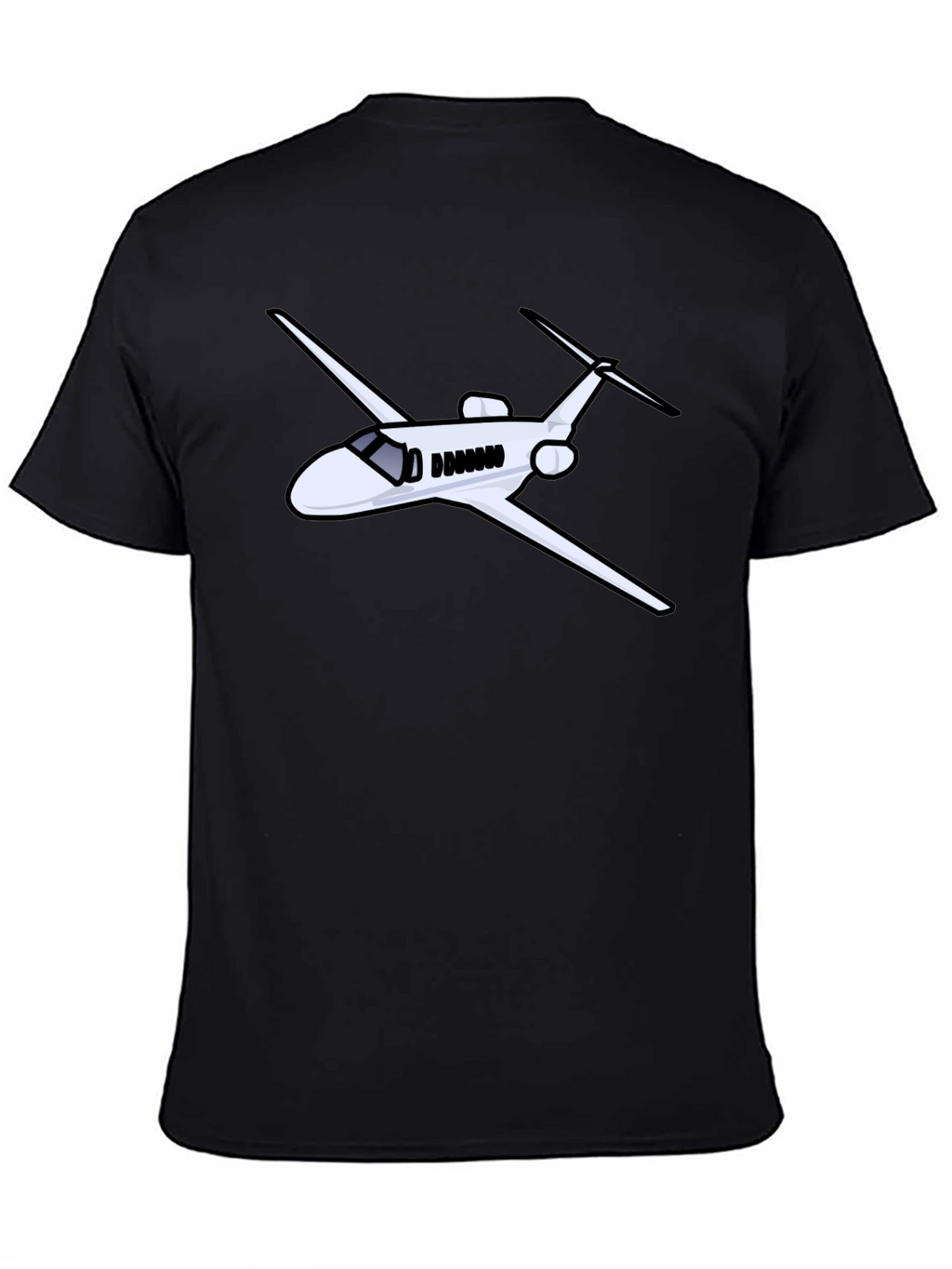 Airplane Graphic Black Tee - Pilot Gift