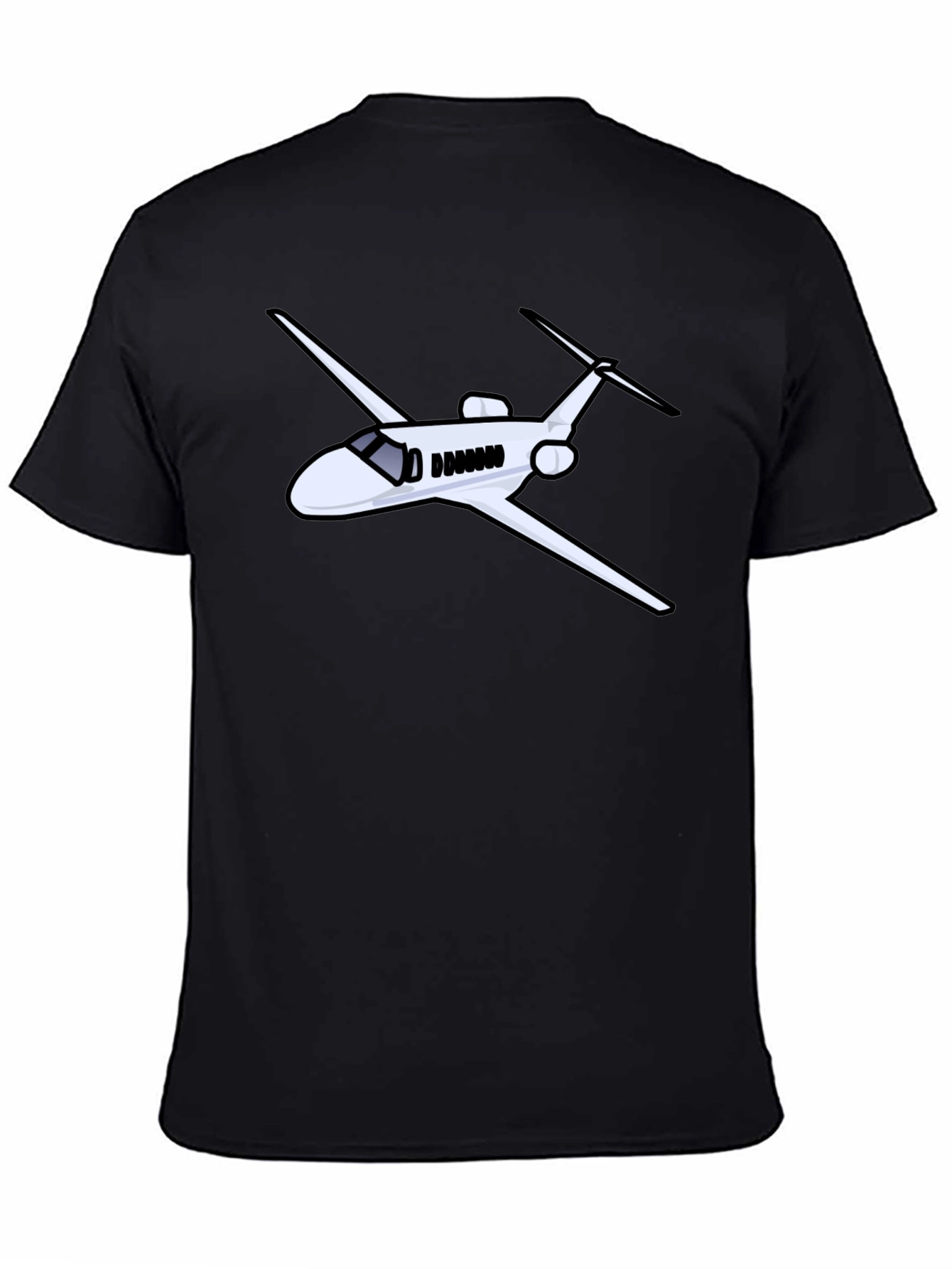 Airplane Graphic Black Tee - Pilot Gift
