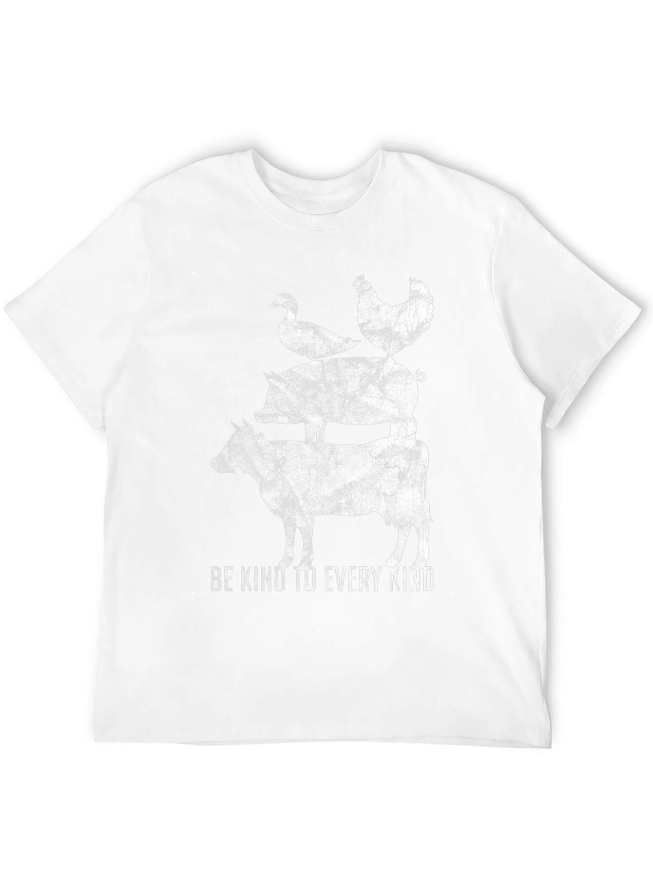 Be Kind Animal Stack Graphic Tee - Black