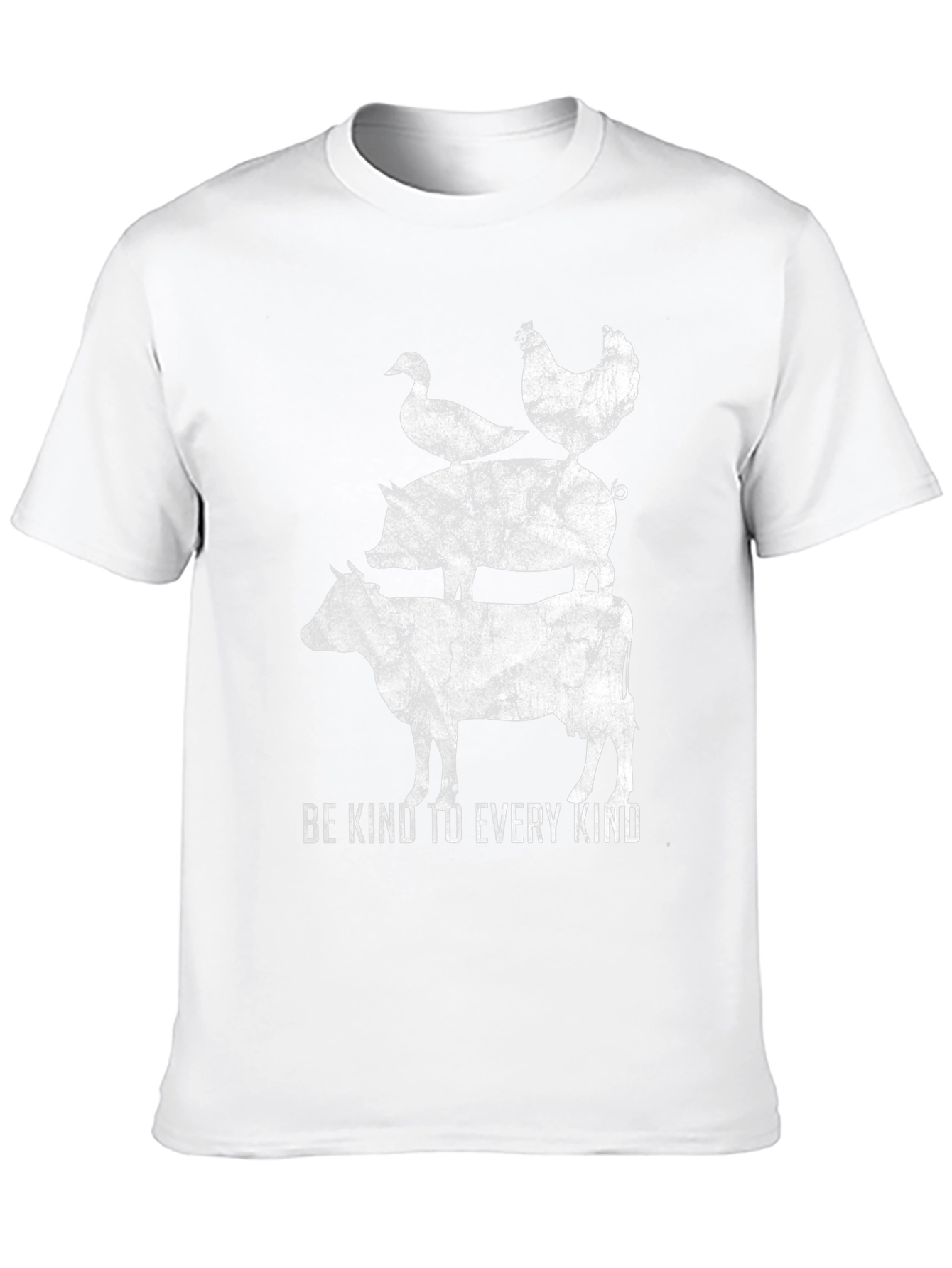 Be Kind Animal Stack Graphic Tee - Black