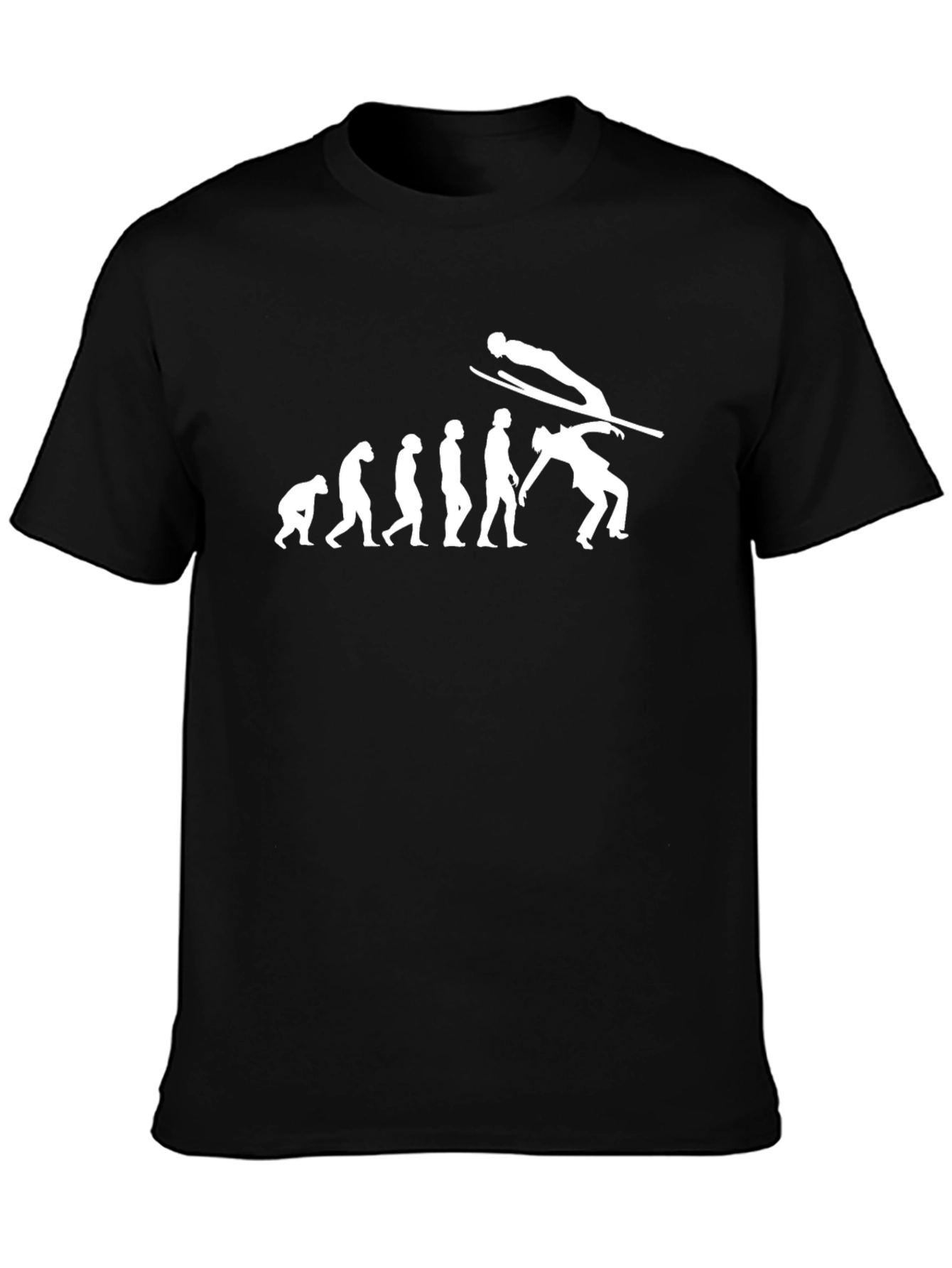Ski Jumper Evolution Black T-Shirt