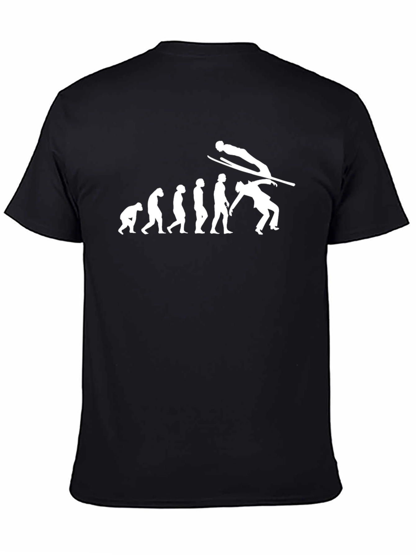 Ski Jumper Evolution Black T-Shirt