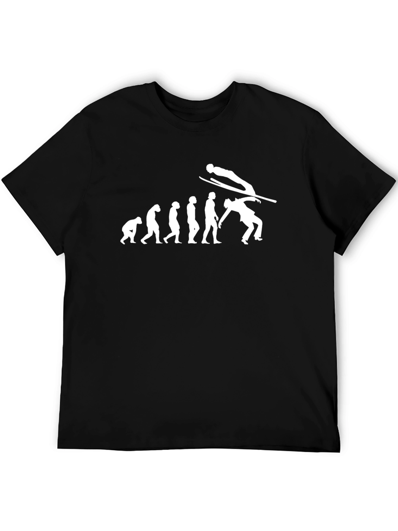Ski Jumper Evolution Black T-Shirt