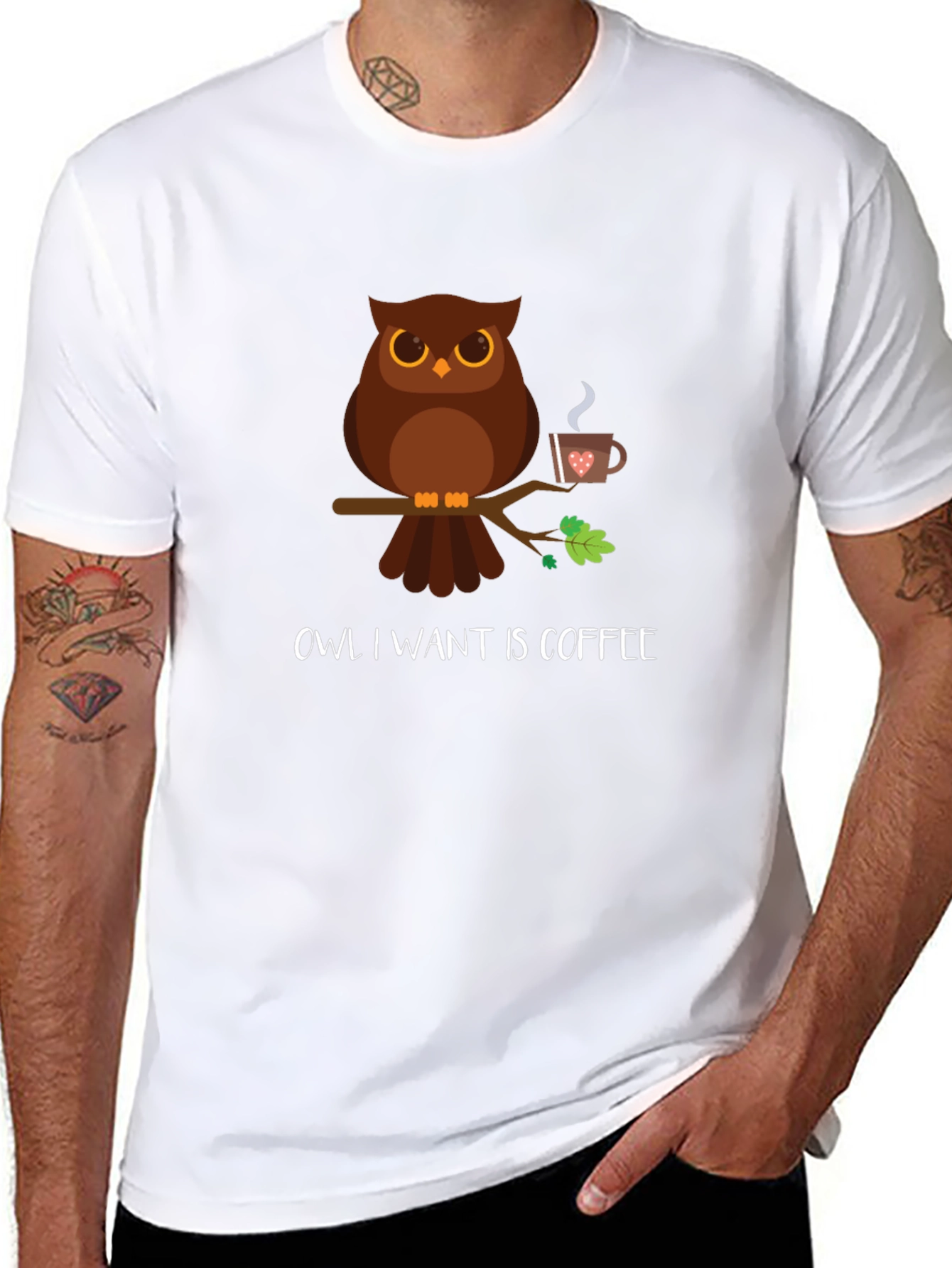 Owl I Want Is Coffee T-Shirt