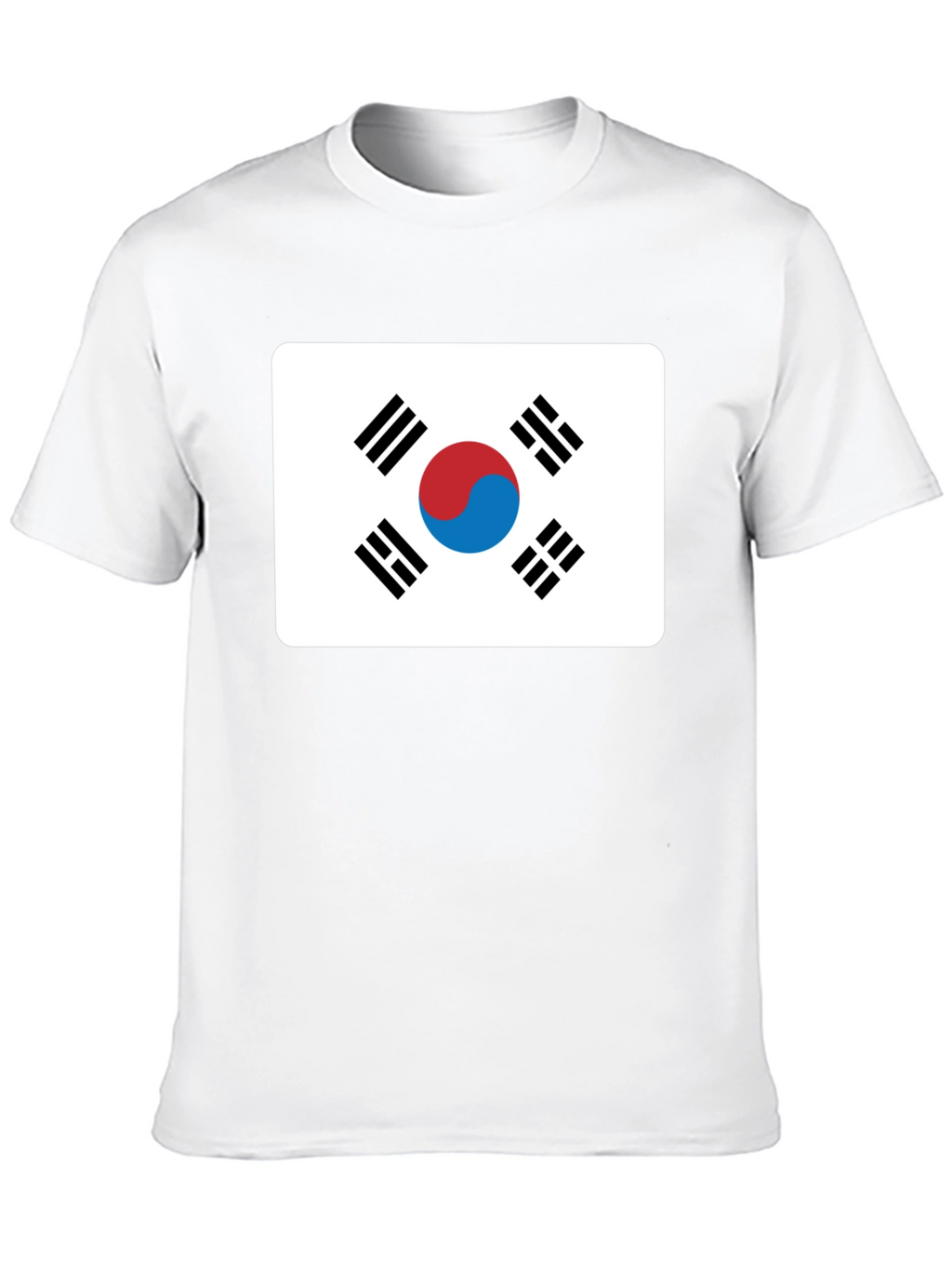 Korean Flag T-Shirt - Black Crew Neck Tee