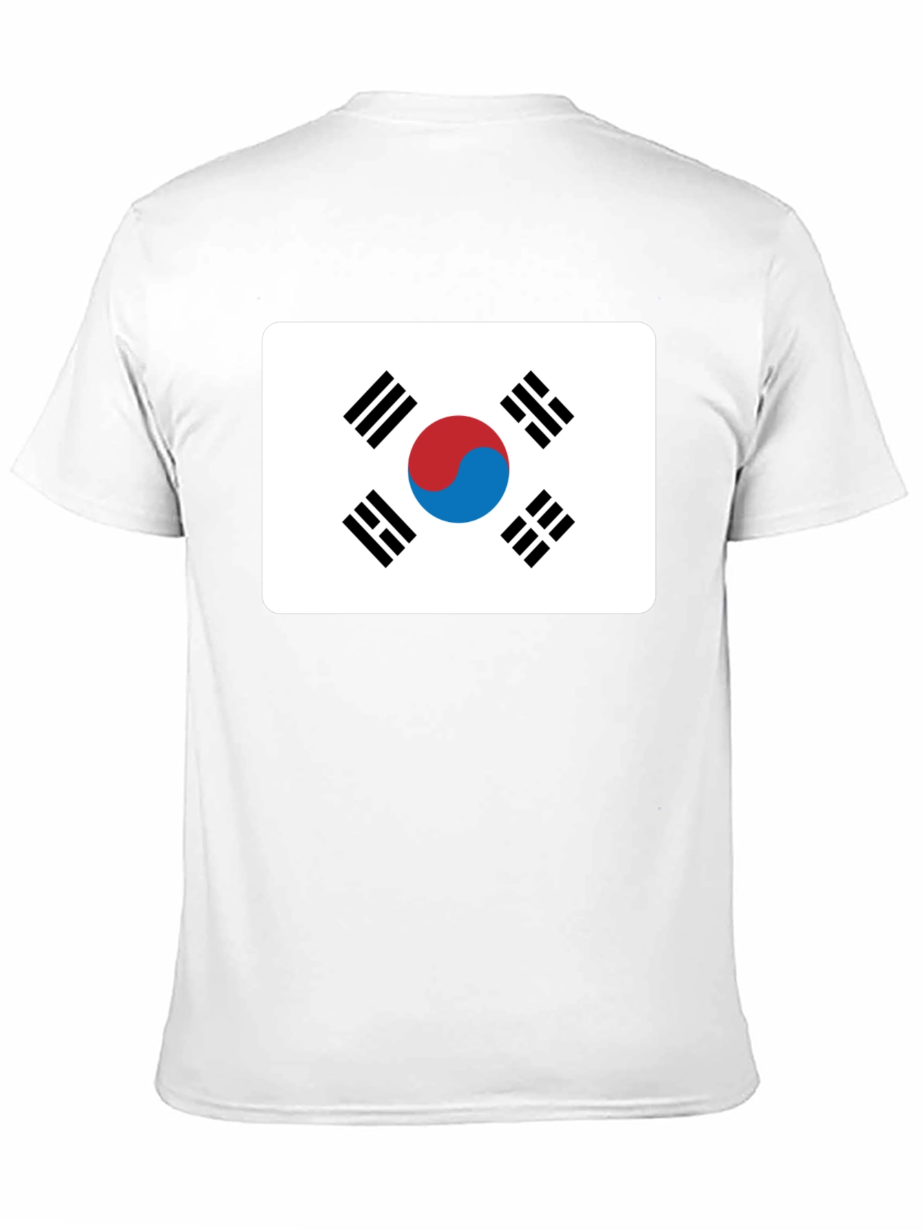Korean Flag T-Shirt - Black Crew Neck Tee